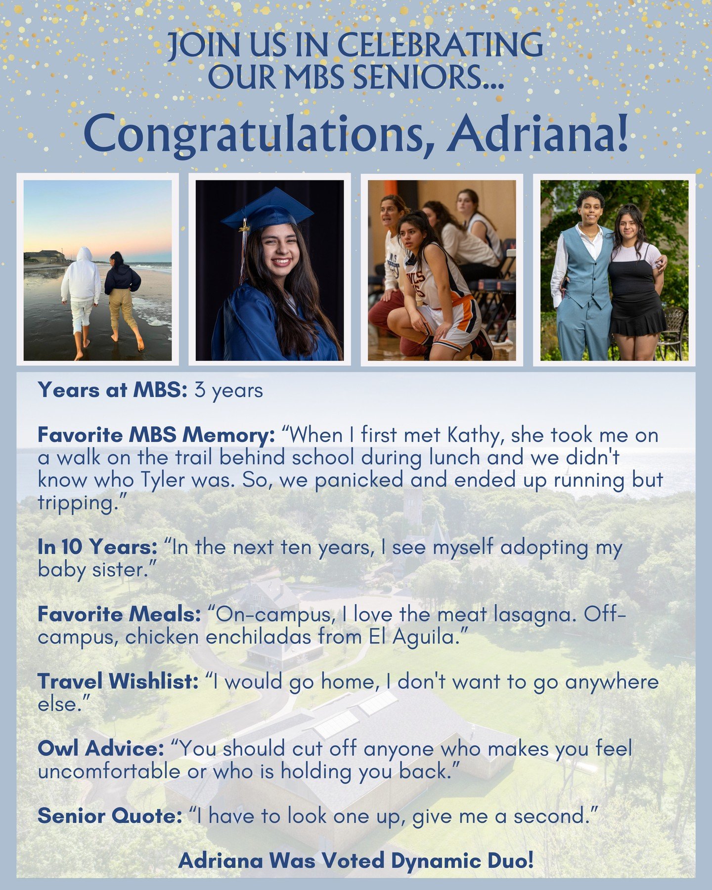 Join us in Celebrating our Seniors! Congratulations Adriana! 🎓🌟🦉 #Classof2024 #SeniorSpotlight