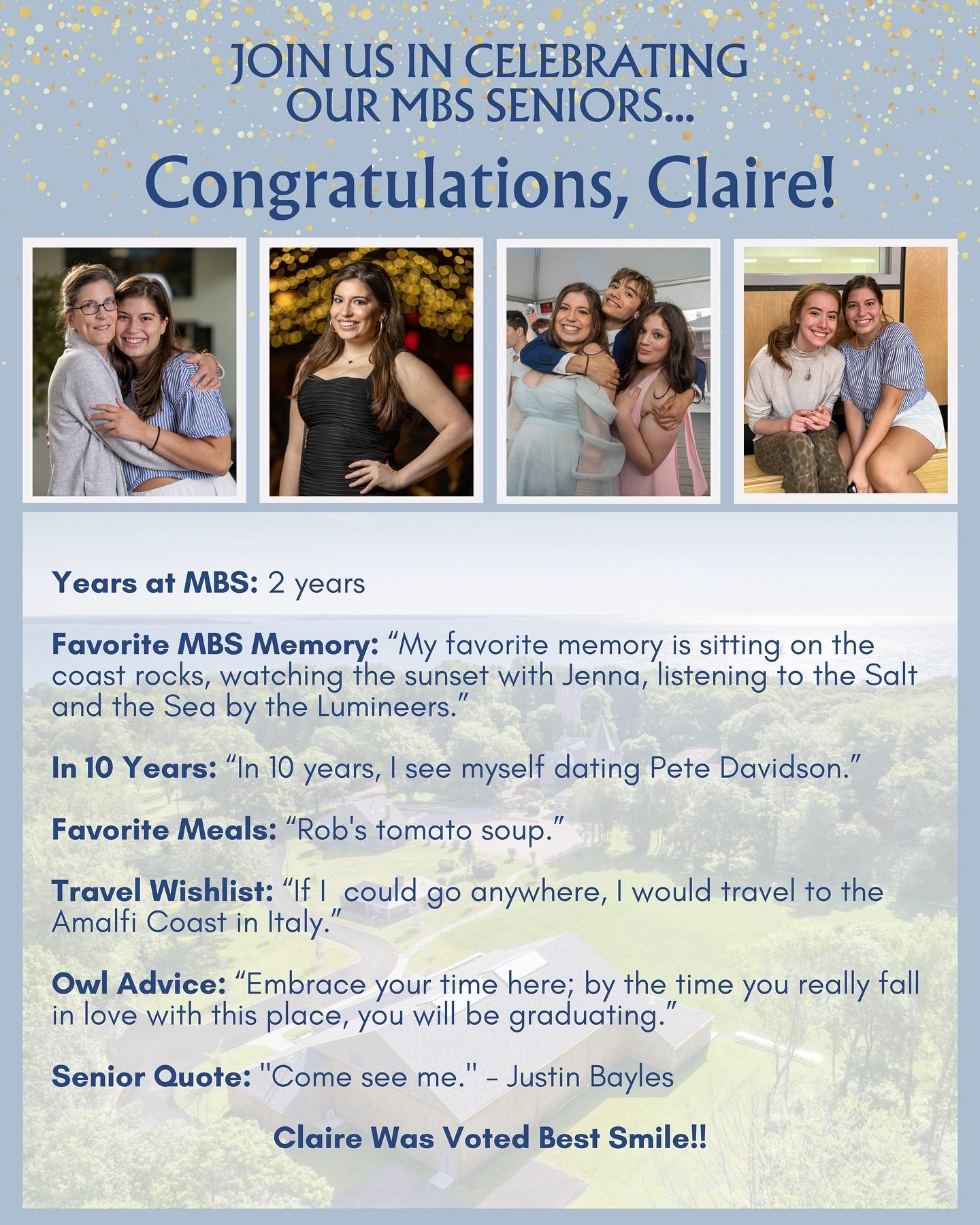 Join us in Celebrating our Seniors! Congratulations Claire! 🎓🌟🦉 #Classof2024 #SeniorSpotlight