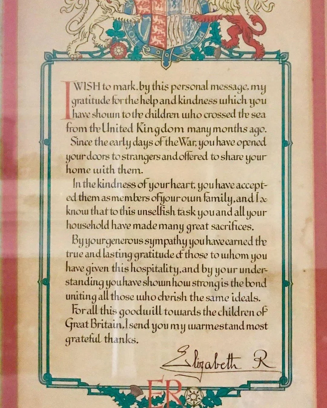 Did you know we have a letter from Queen Elizabeth in Hazard Castle? 👑🏰 It&rsquo;s on display on the first floor &mdash; see if you can find it next time you walk through! 🌊✨ #HazardHistory #MiddlebridgeSchool