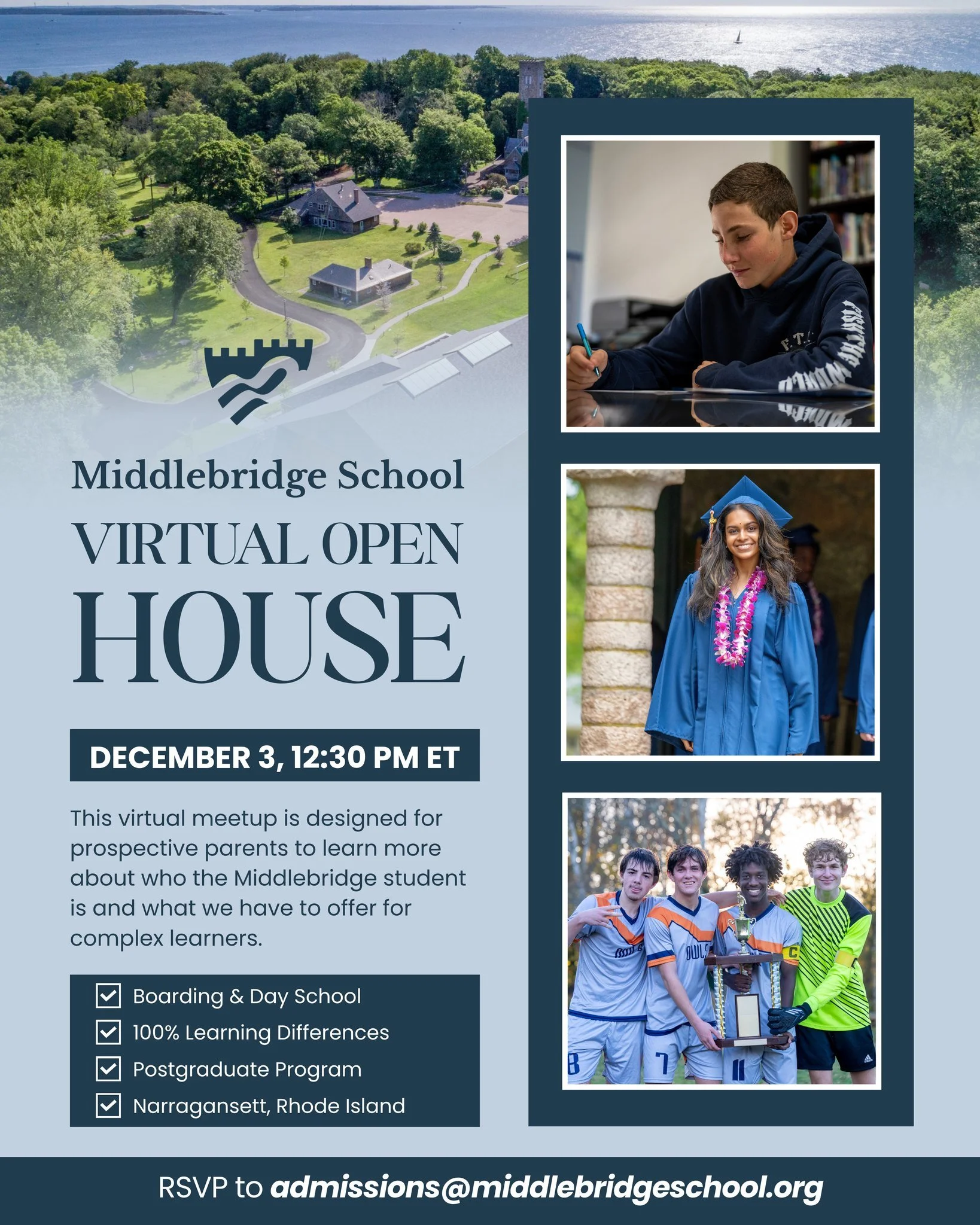 Join a community built on academic excellence, connection, growth, and purpose. Space is limited &mdash; reach out to Admissions today. 🌿

💻 Prospective Parent Virtual Open House
📅 December 3 | 12:30 pm EST