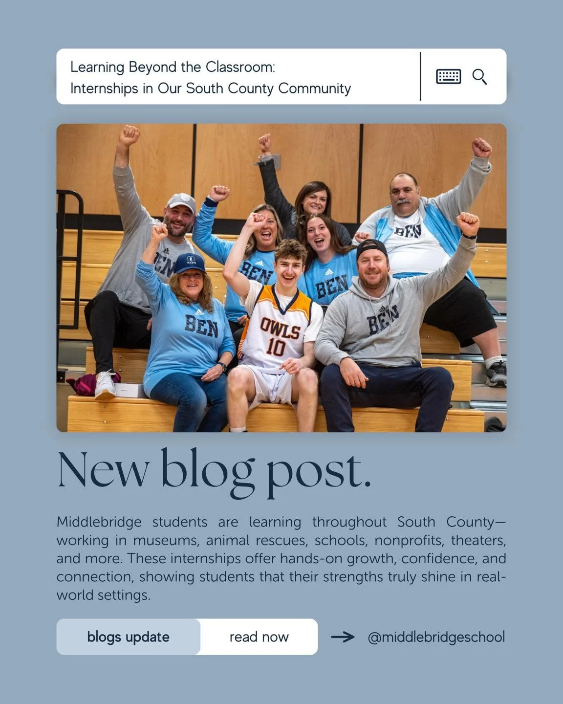 A new blog is live! 💻 See how Middlebridge internships across South County help students grow, contribute, and discover what lights them up.💛 Link in bio!