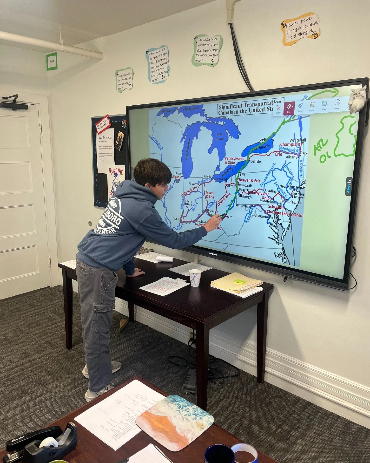 Our history students are diving into Westward Expansion and the Age of Roads and Canals, analyzing why the Erie Canal became such a pivotal innovation. Their task: map out the smartest route to move freight from the Louisiana Territory to New York Ci