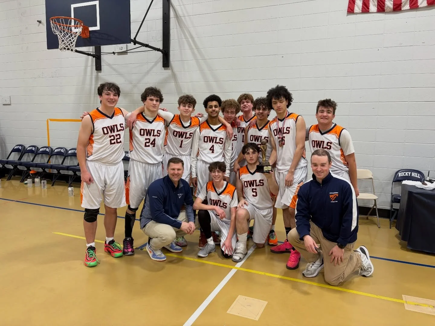 Rocky Hill Tournament Champs! 🏆🏀

Huge congratulations to the Middlebridge basketball team for taking home the Rocky Hill Tournament title! Shoutout to Javi, named All Tournament, and Josh, MVP.🔥

#MBSBasketball #BelongAndBecome #MBSChamps