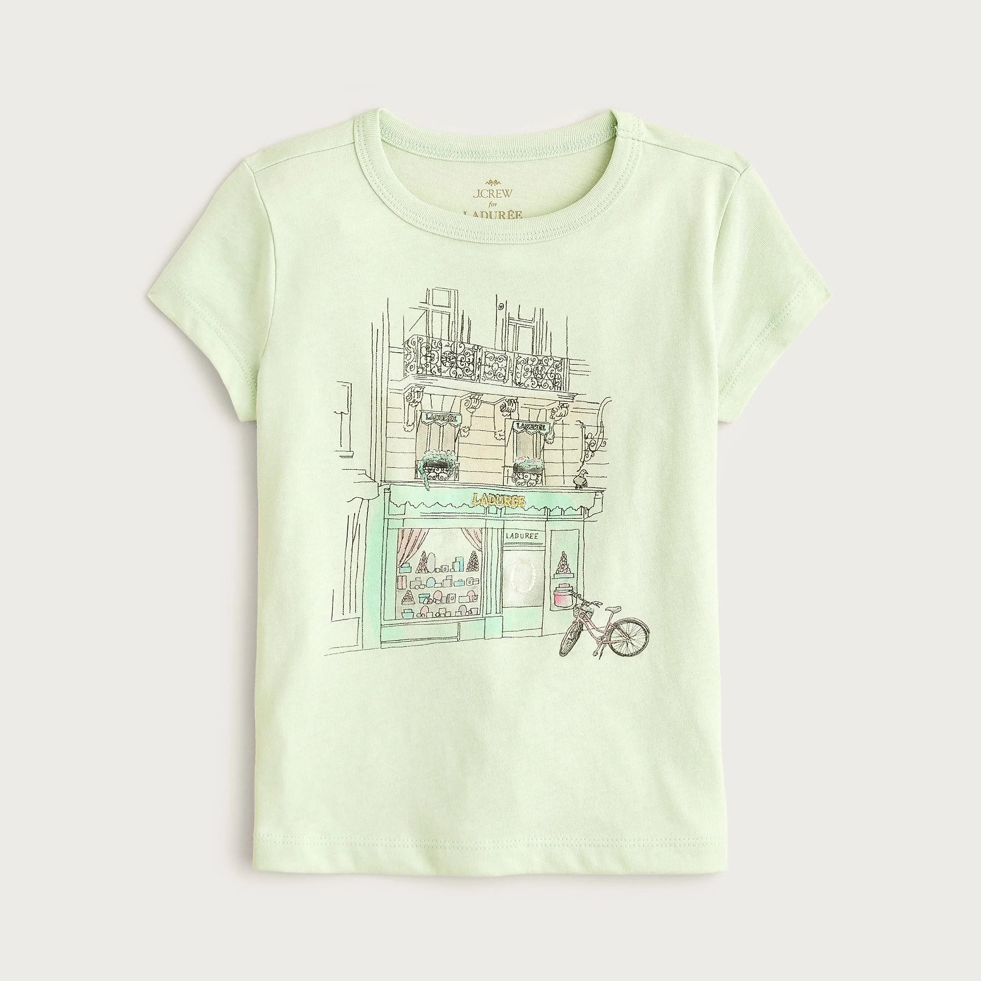 Ladurée x Crewcuts collab; drawn in Procreate;  featuring foil and embroidery