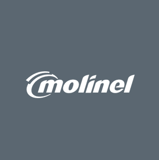Logo de la société Molinel sur un fond gris