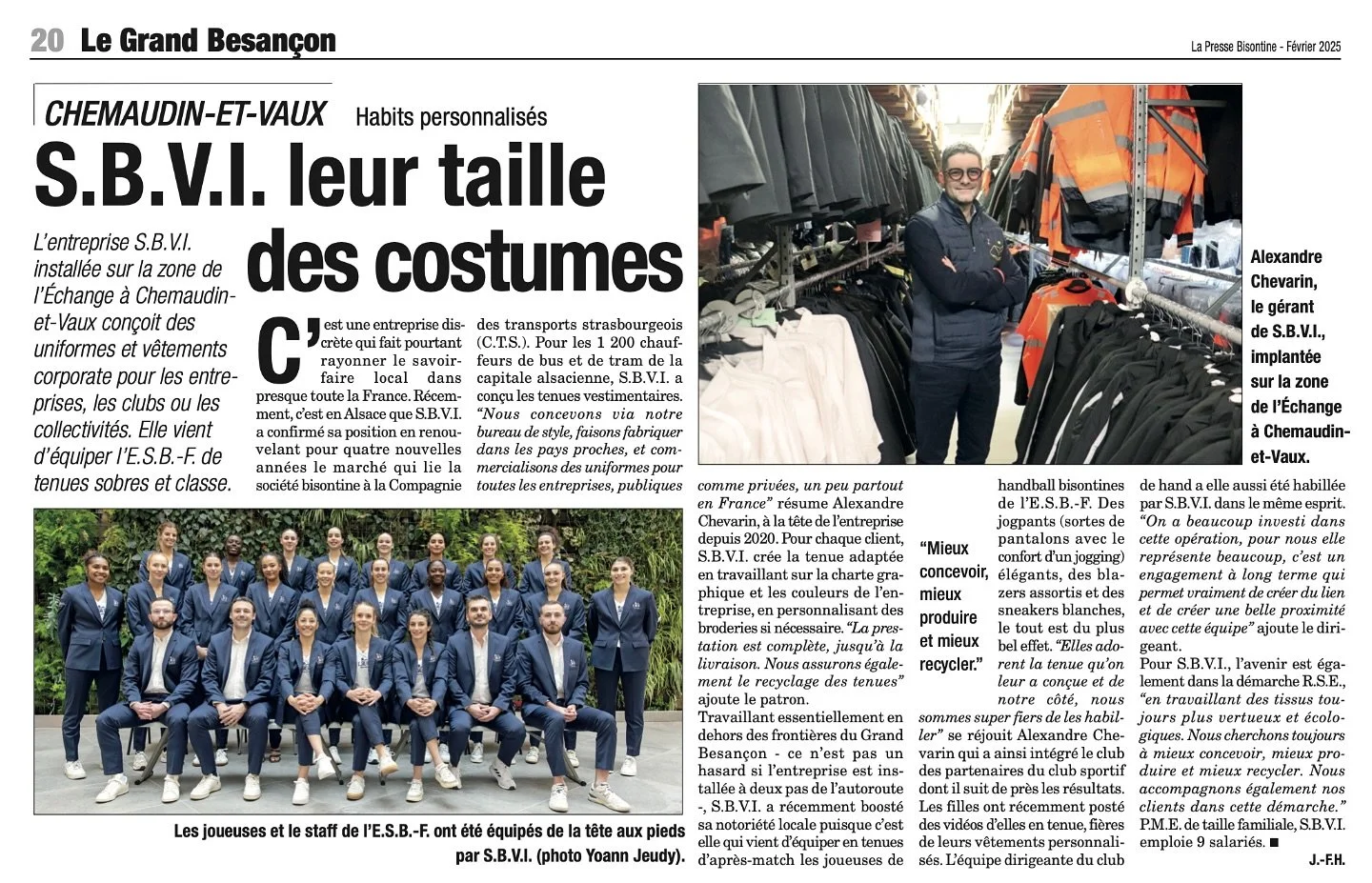 Un grand merci &agrave; la Presse Bisontine pour ce tr&egrave;s bel article ! 🙏