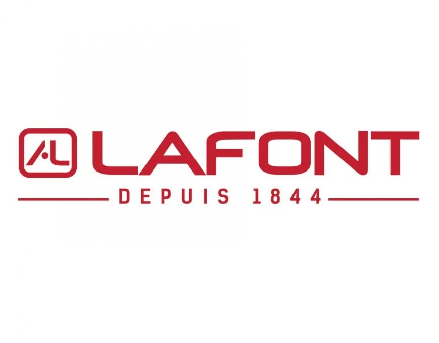 Logo de LAFONT avec le texte "Depuis 1844" en rouge sur fond blanc.