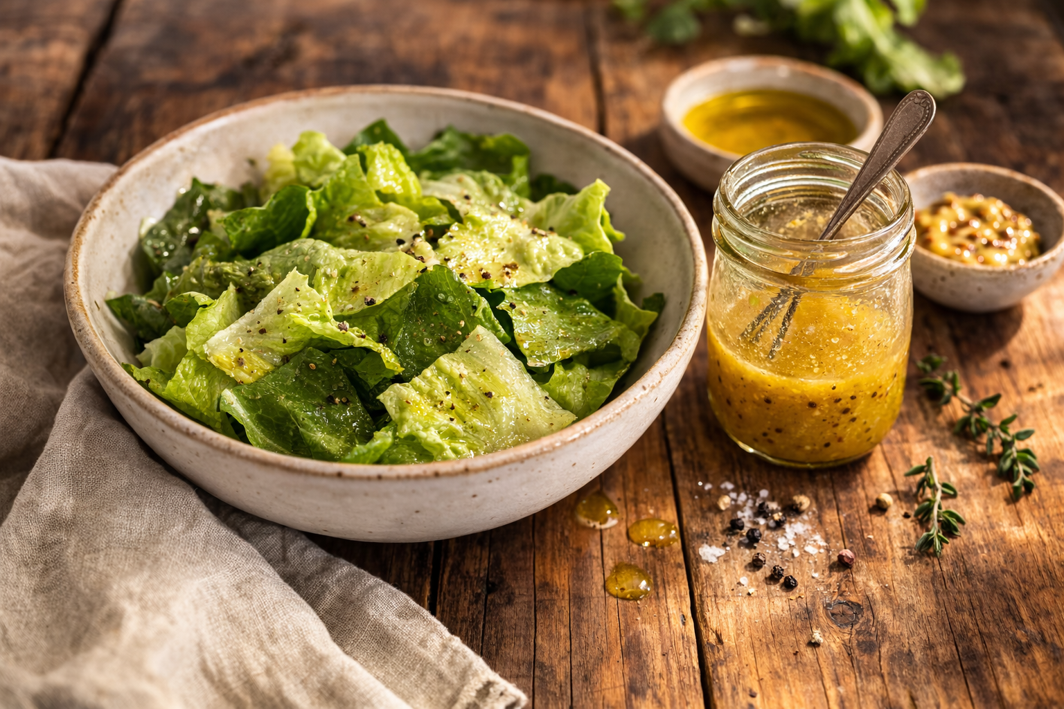 Simple Vinaigrette for Leafy Salads