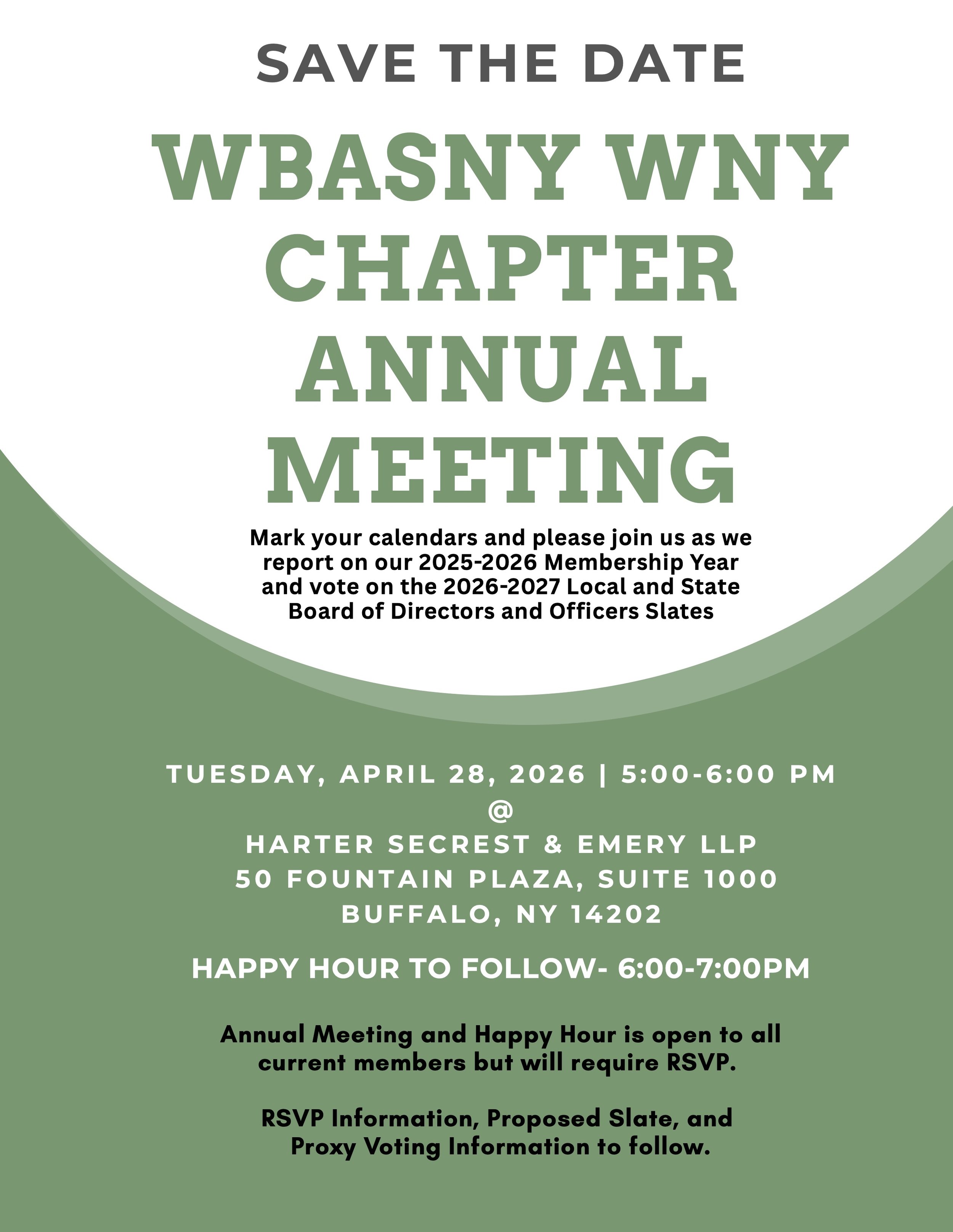 Annual Meeting and Happy Hour