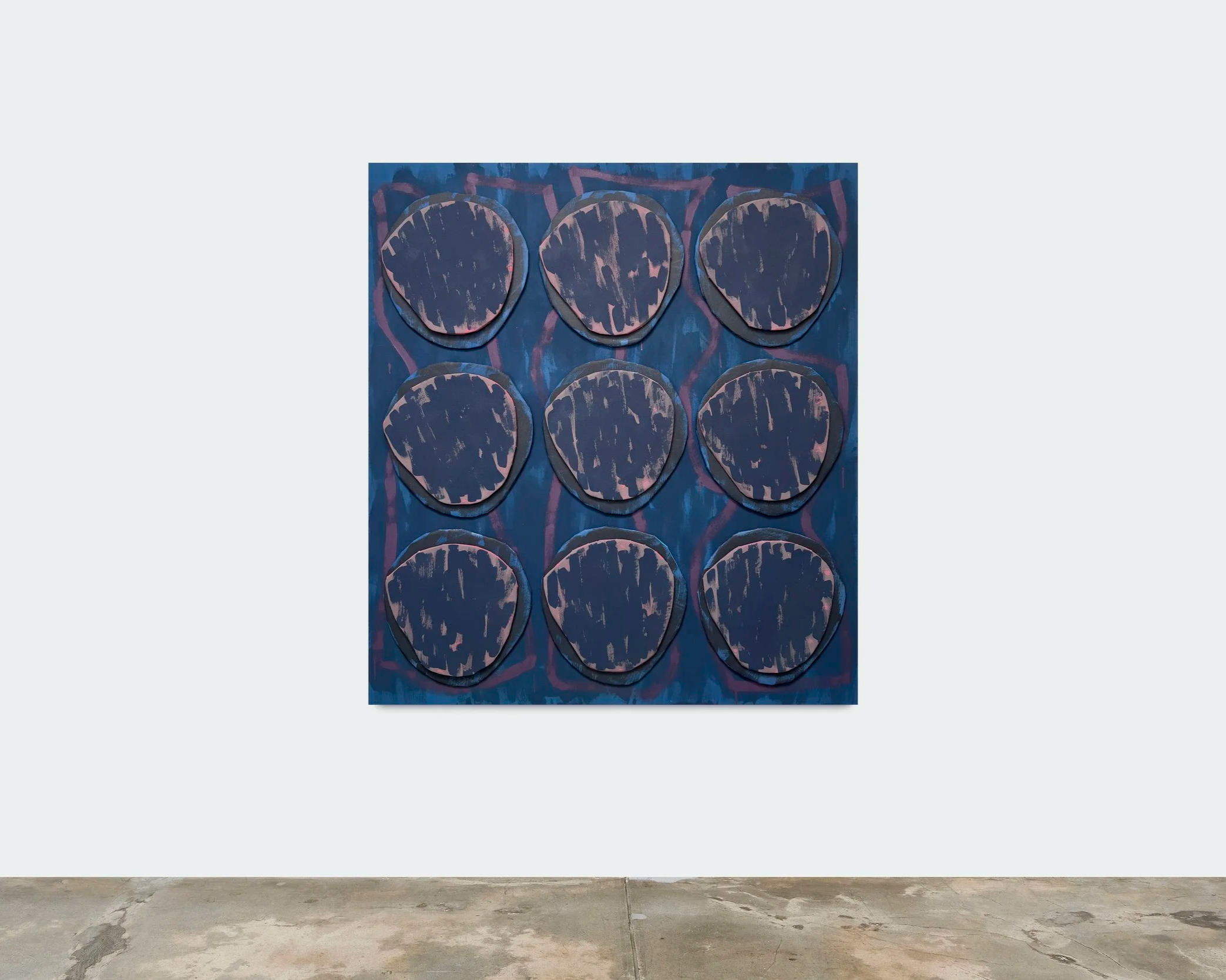 Cosmic Flashlight,
2026,
acrylic on canvas and board,
147.3 x 132.5 x 7.0 cm | 58.0 x 52.25 x 2.75 in