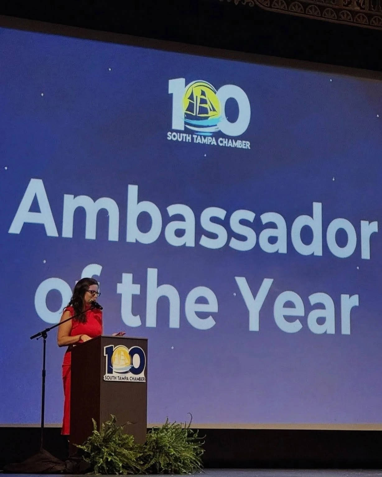 What an unforgettable afternoon celebrating the South Tampa Chamber&rsquo;s Centennial Annual Meeting &amp; Awards at the historic @tampatheatre. ✨

I was truly honored to present the Ambassador of the Year Award this year because Votta Coaching &amp