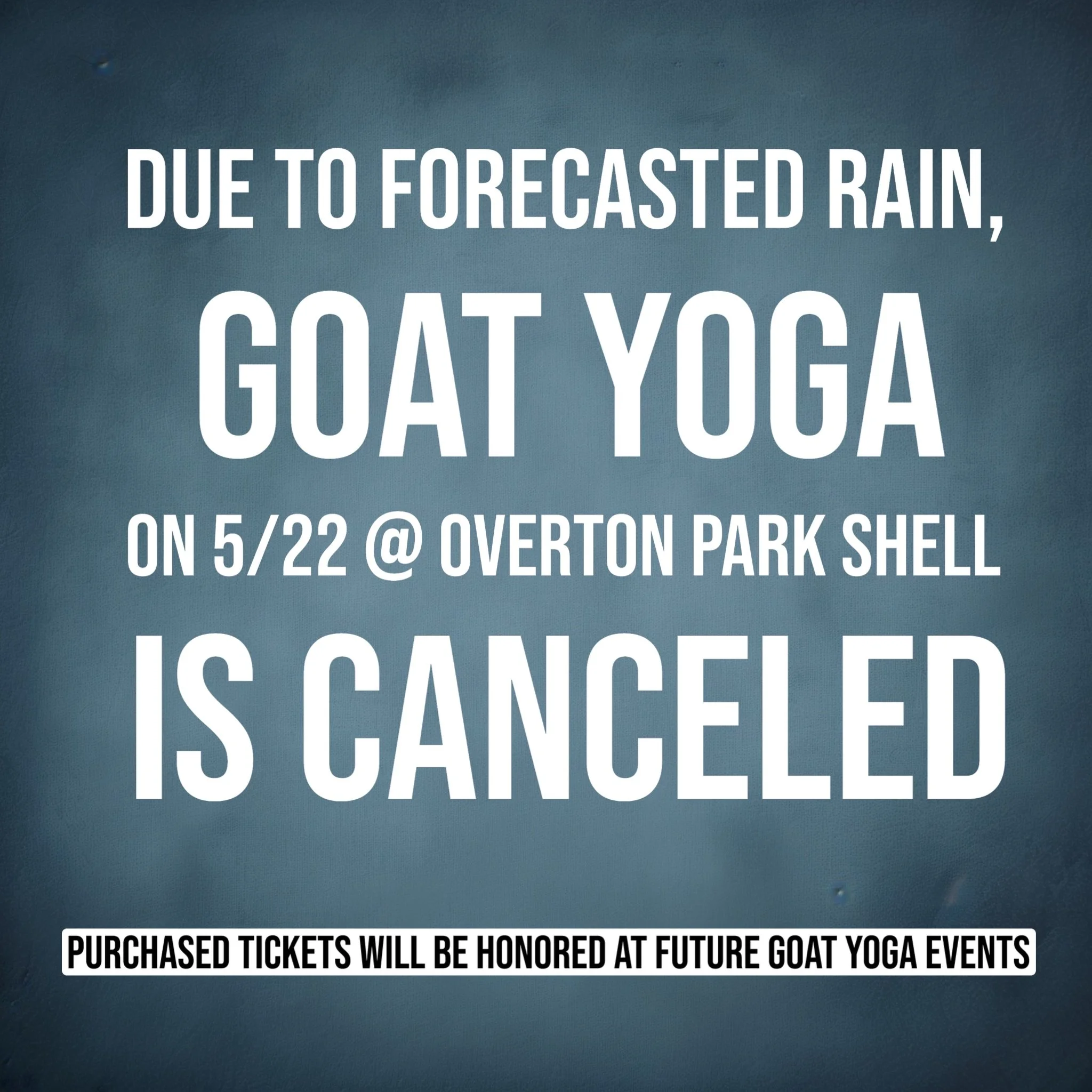 CANCELED- Goat Yoga @ Overton Park Shell