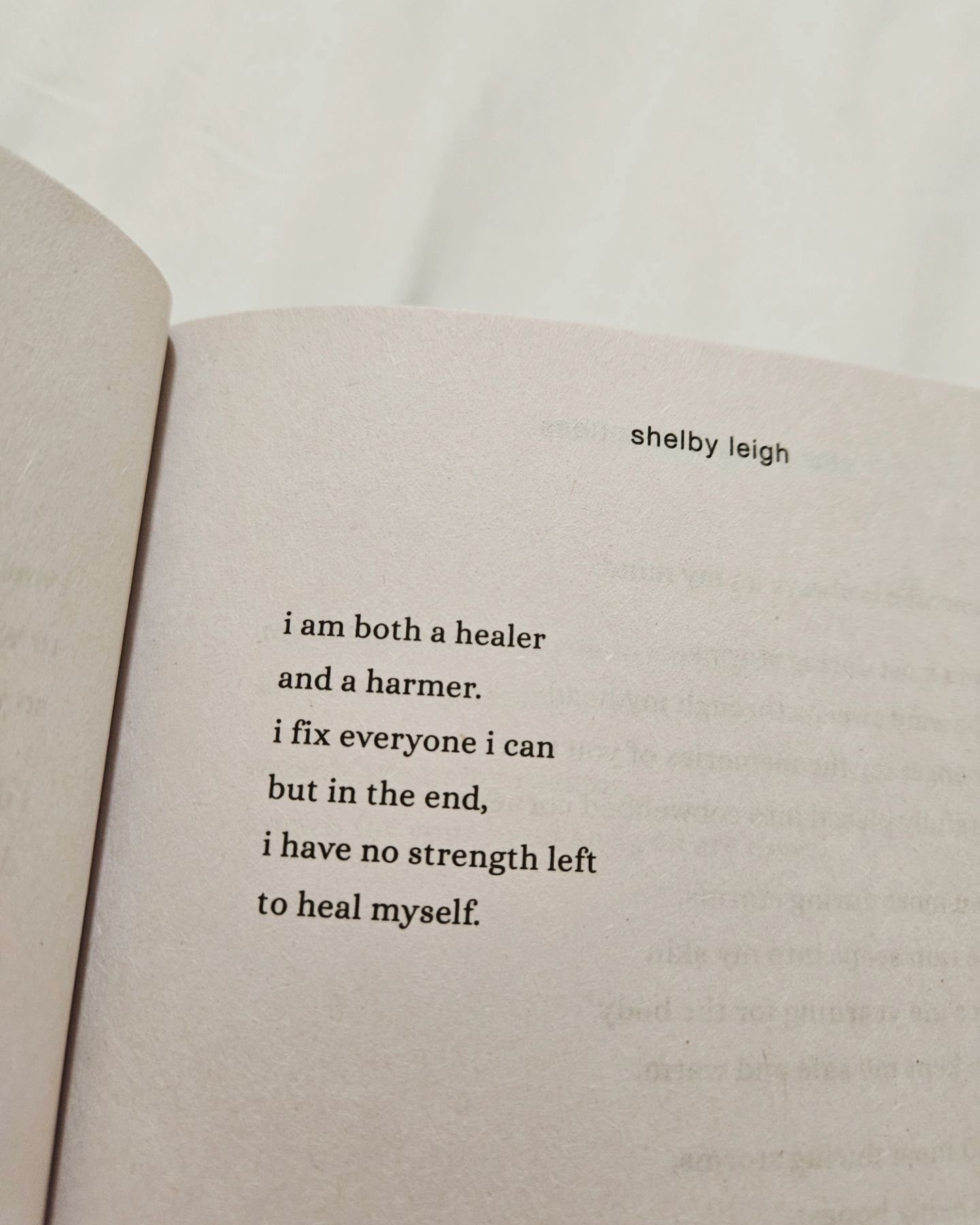 so proud of you and all the help you give the people around you. but please don't forget about yourself 💛
from my poetry book, changing with the tides by shelby leigh, available on amazon and more

#poetrybook #changingwiththetides #selflove #streng