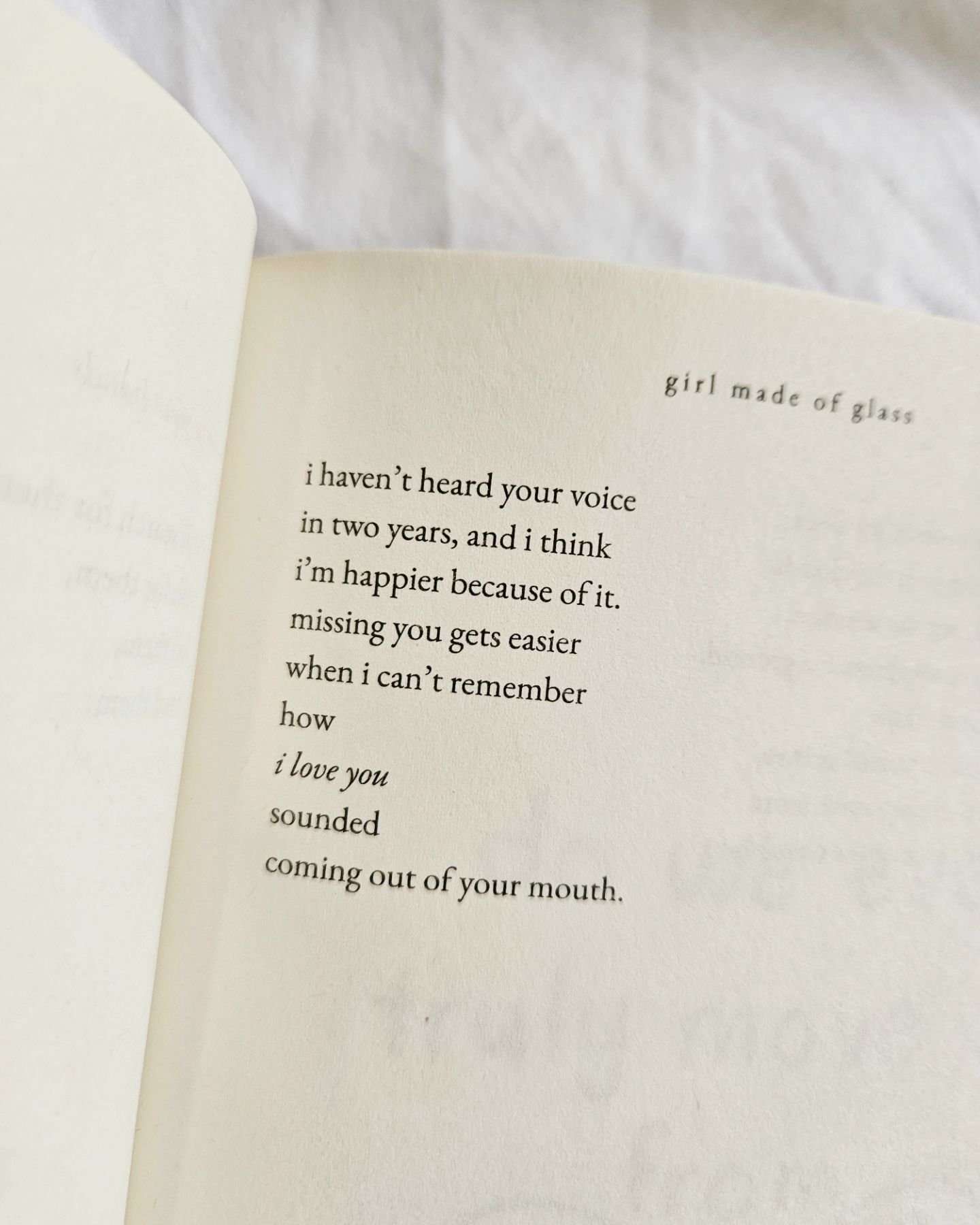 has there been a moment you NEVER thought you would begin to heal from? a moment you never thought you could go an hour without thinking about... and now you have? 

from my book, &quot;girl made of glass&quot; by shelby leigh on amazon or your favor
