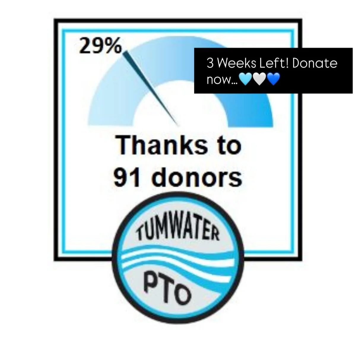🩵This is your friendly weekly reminder that the annual Rising Tides fundraiser &ndash; the&nbsp;only&nbsp;PTO fundraiser of the year &ndash; needs your help to support our nearly 1,000 students. Thanks to the&nbsp;91 donors&nbsp;who have contributed