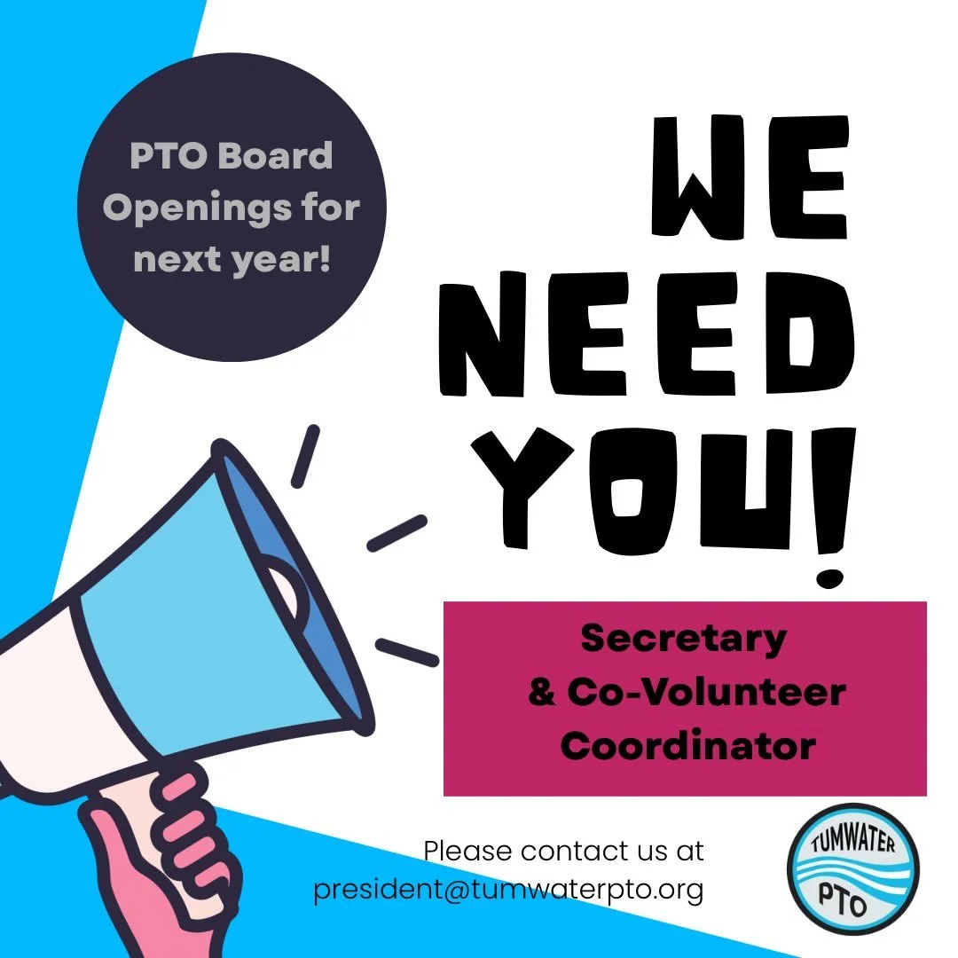 We need YOU!! 💙

As a PTO, we love supporting our students, staff, and school community&mdash;and we&rsquo;re already looking ahead to next year! We&rsquo;re inviting parents and guardians to consider joining our PTO Board for the upcoming school ye