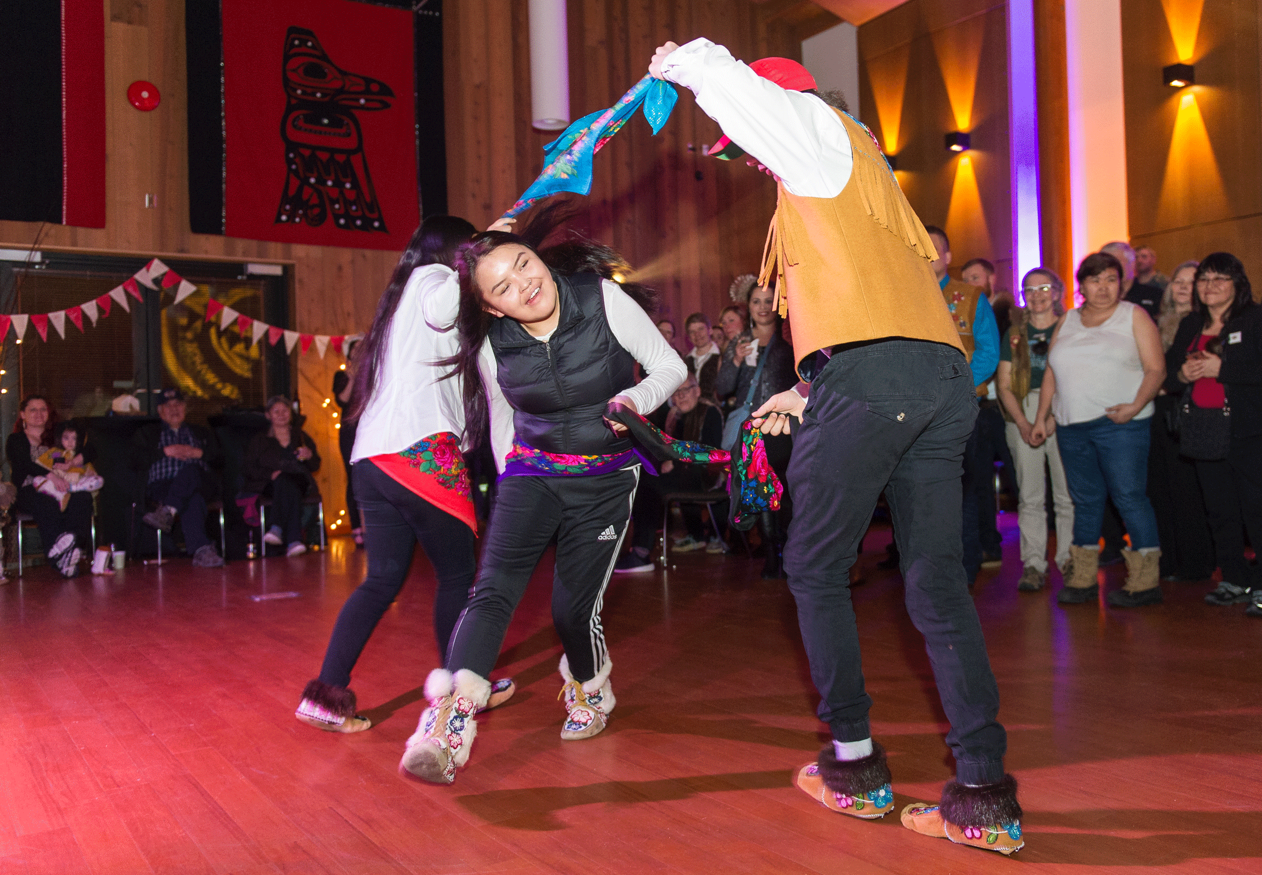 Event photograph by Cathie Archbould showing an image of jiggers at the inaugural Fur Ball created for Unfurled in 2018