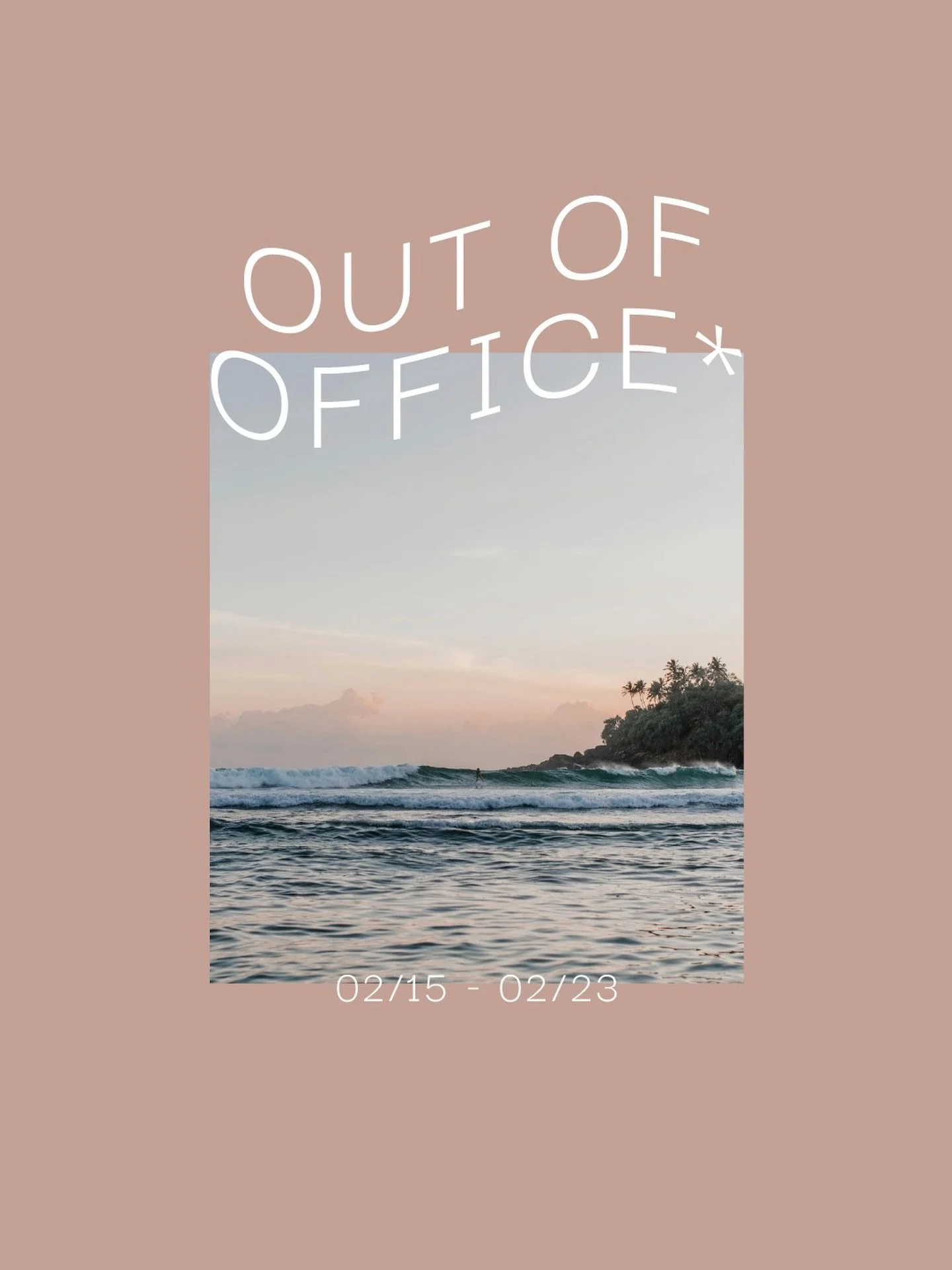 OOO next week for a much needed little break 🌴