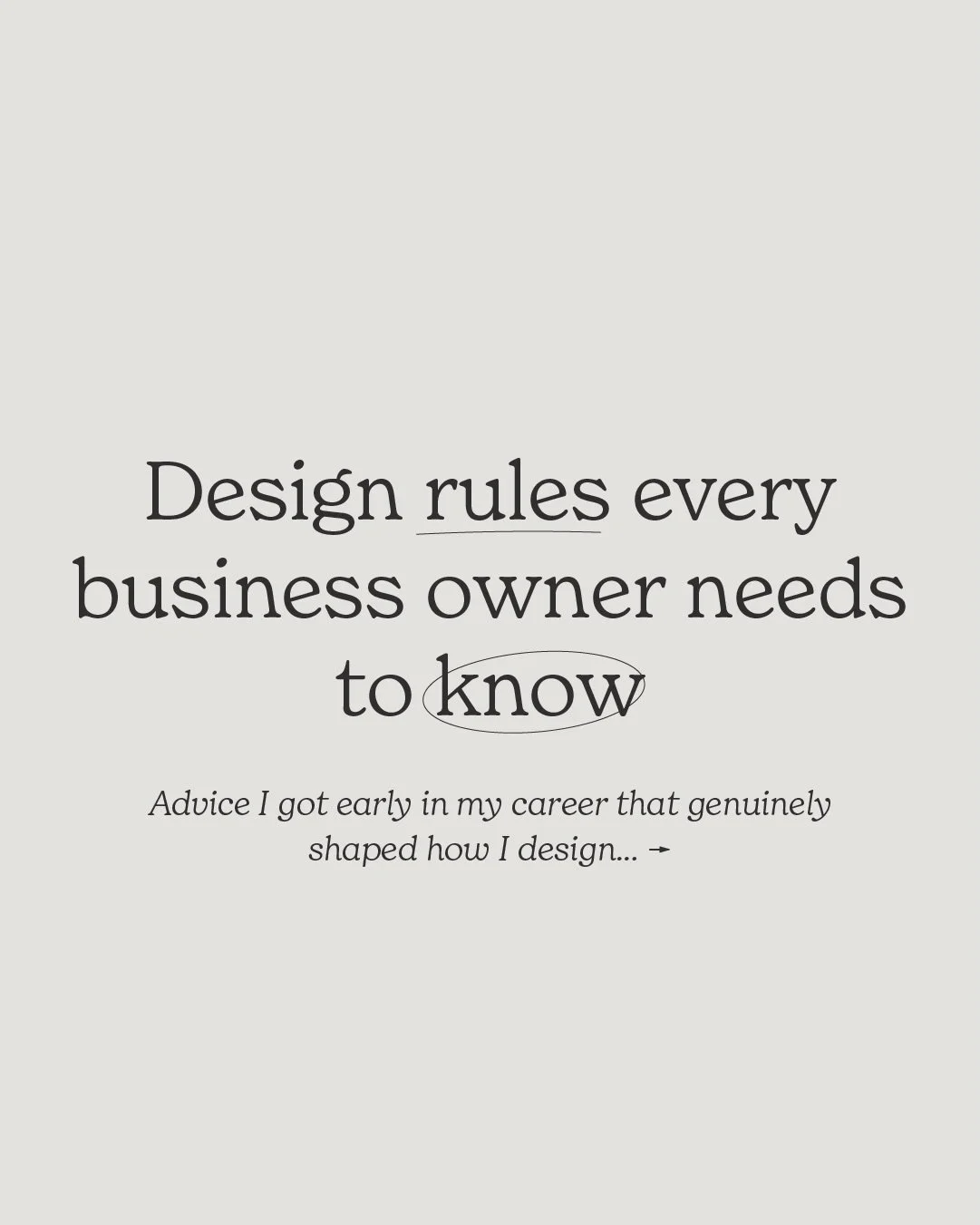 Design rules every business owner needs to know 😂

April Fools. Please do not do any of this!

Your brand deserves better than drop shadows, 4 fonts, and a logo the size of a billboard. If you need me, I&rsquo;ll be here &mdash; undoing all of the a