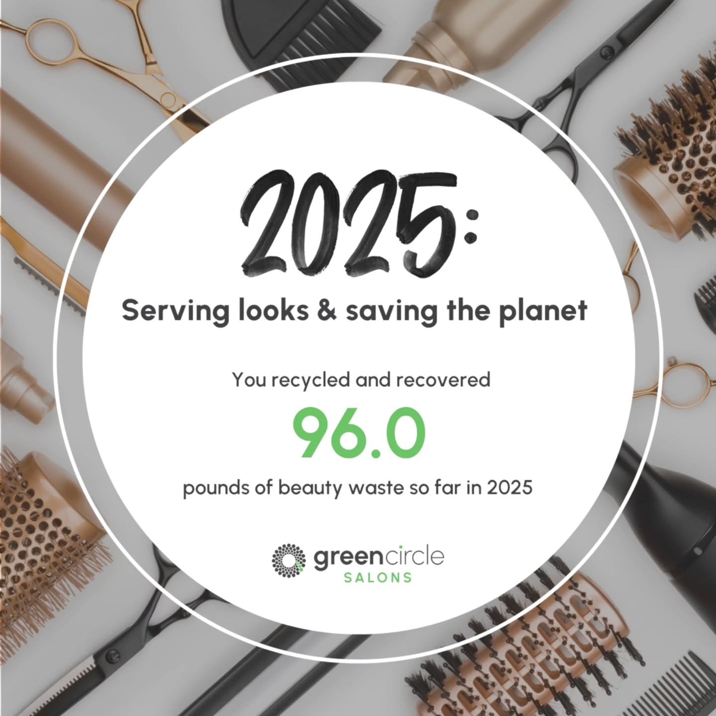Our 2025 @greencirclesalons wrap is here! 

Thank you to everyone who supports us and our small business! 🧡🧡 You are apart of this as much as we are. 

We try to do our part in helping the planet by recycling as much of our salon waste as possible.
