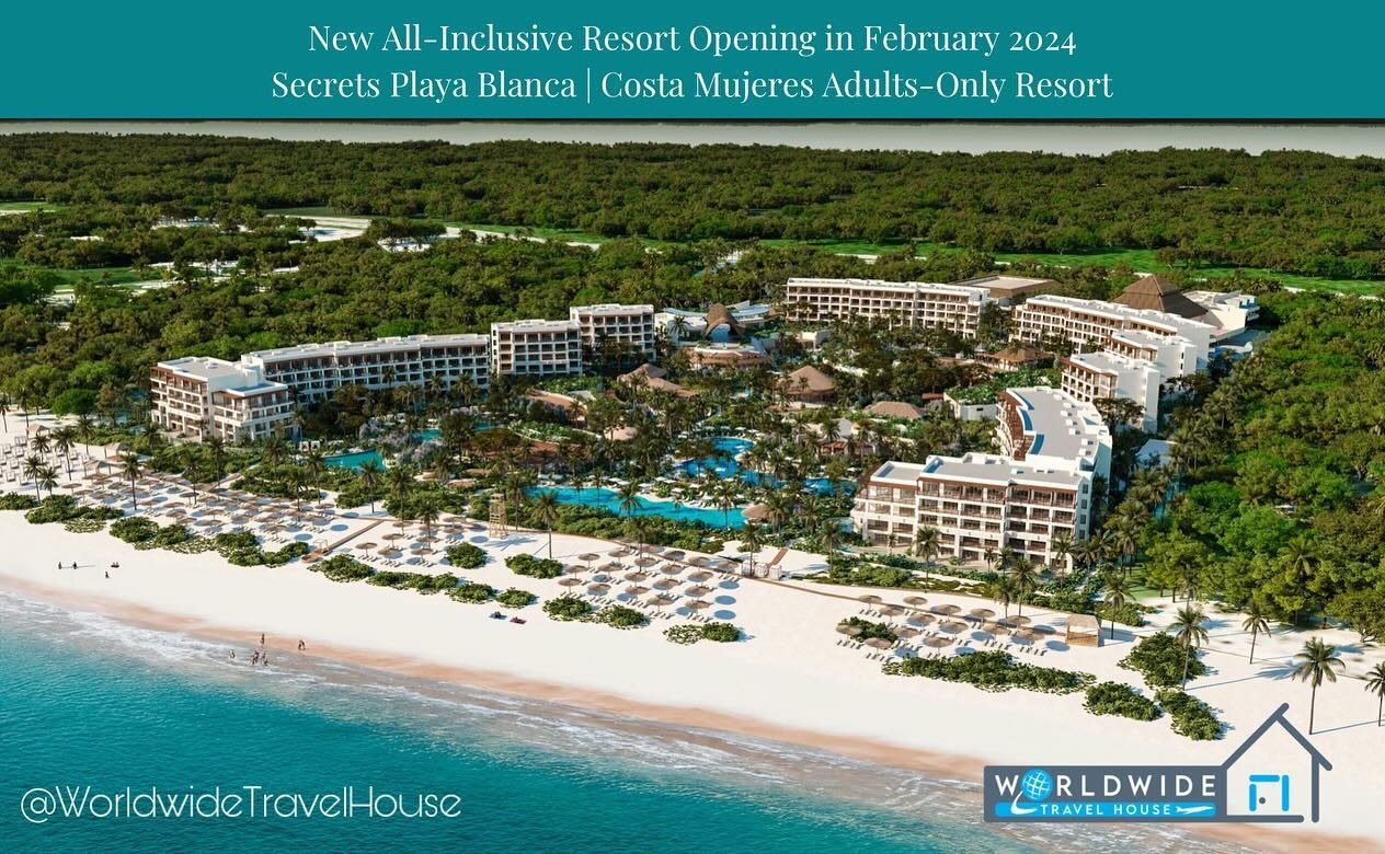 New Resort Spotlight! 🌟

Coming in February 2024 will be the brand new Secrets Playa Blanca All-Inclusive resort located on the white sand beaches of Costa Mujeres, Mexico.

This luxury ocean front resort will bring you a luxurious Adults-Only exper
