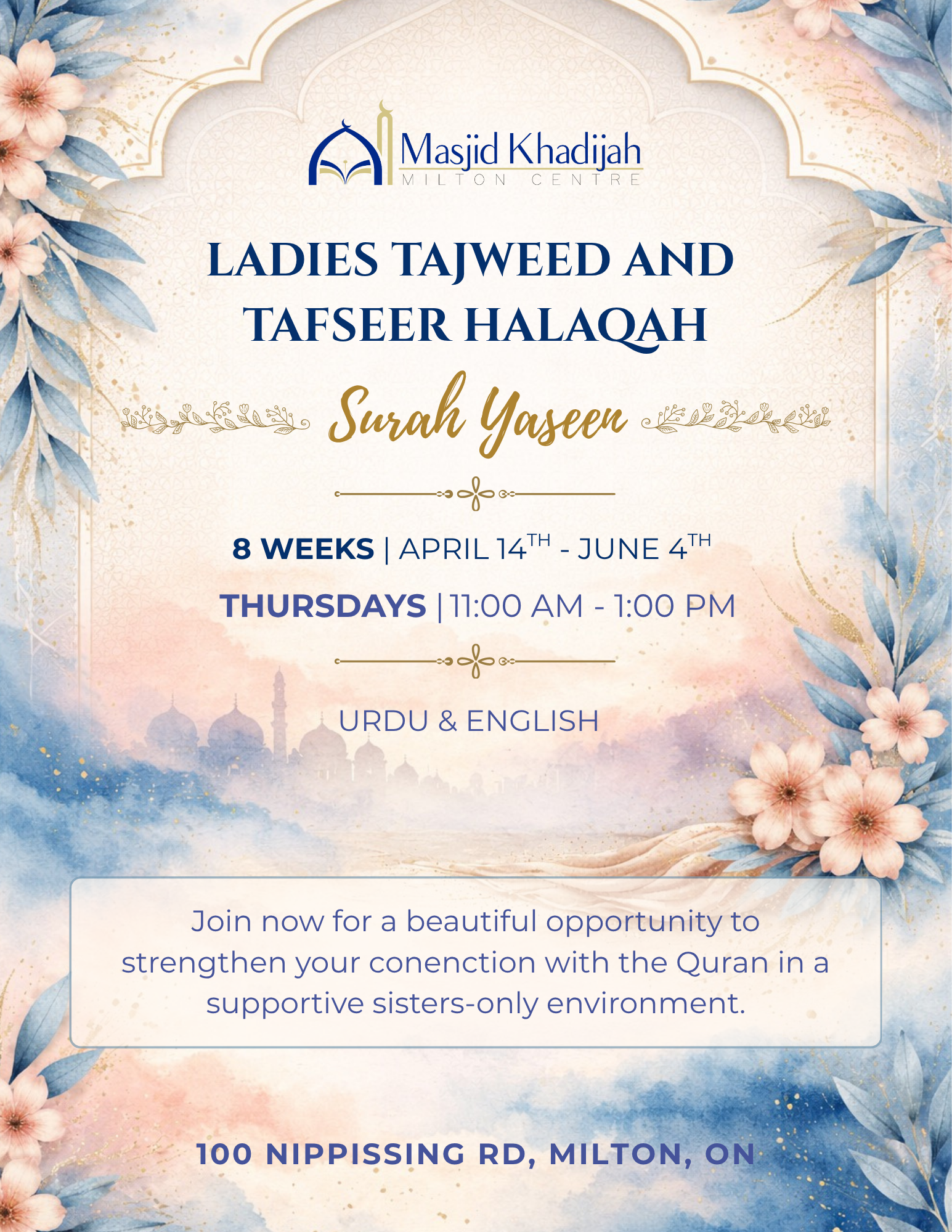 Ladies Tajweed and  Tafseer Halaqah