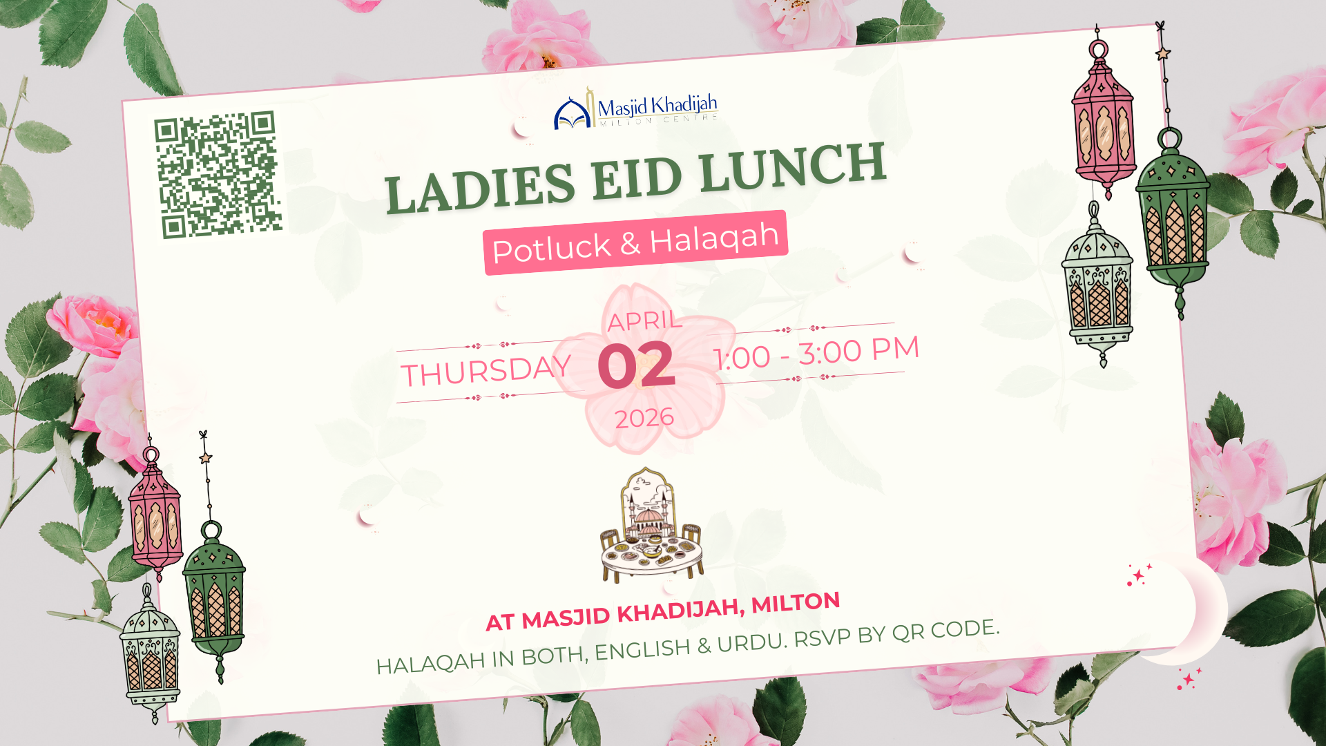 Eid Lunch: Potluck & Halaqah