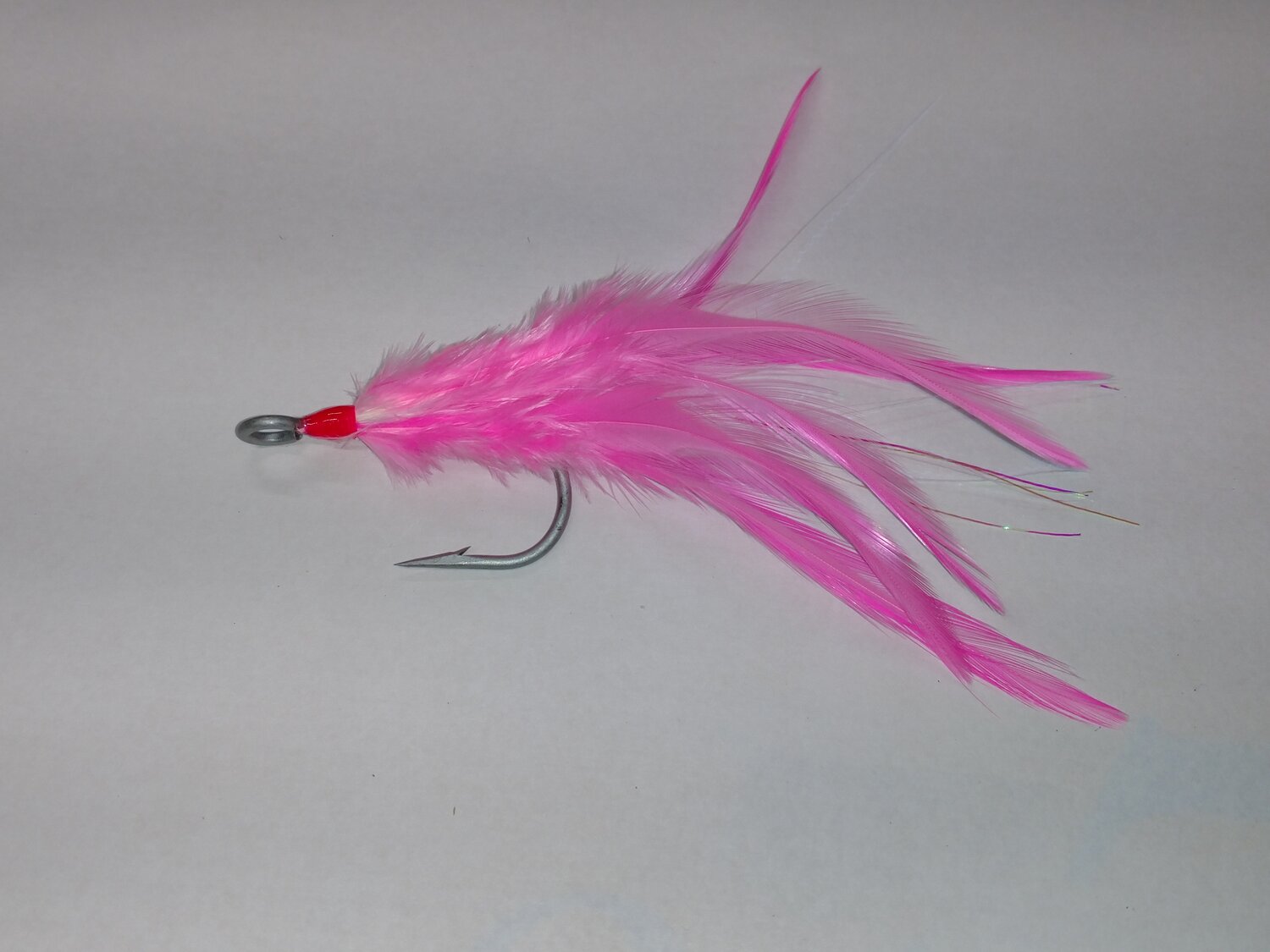 Feather Fishing Hooks - Flash Teaser Hook Feather Dressed Strong Round