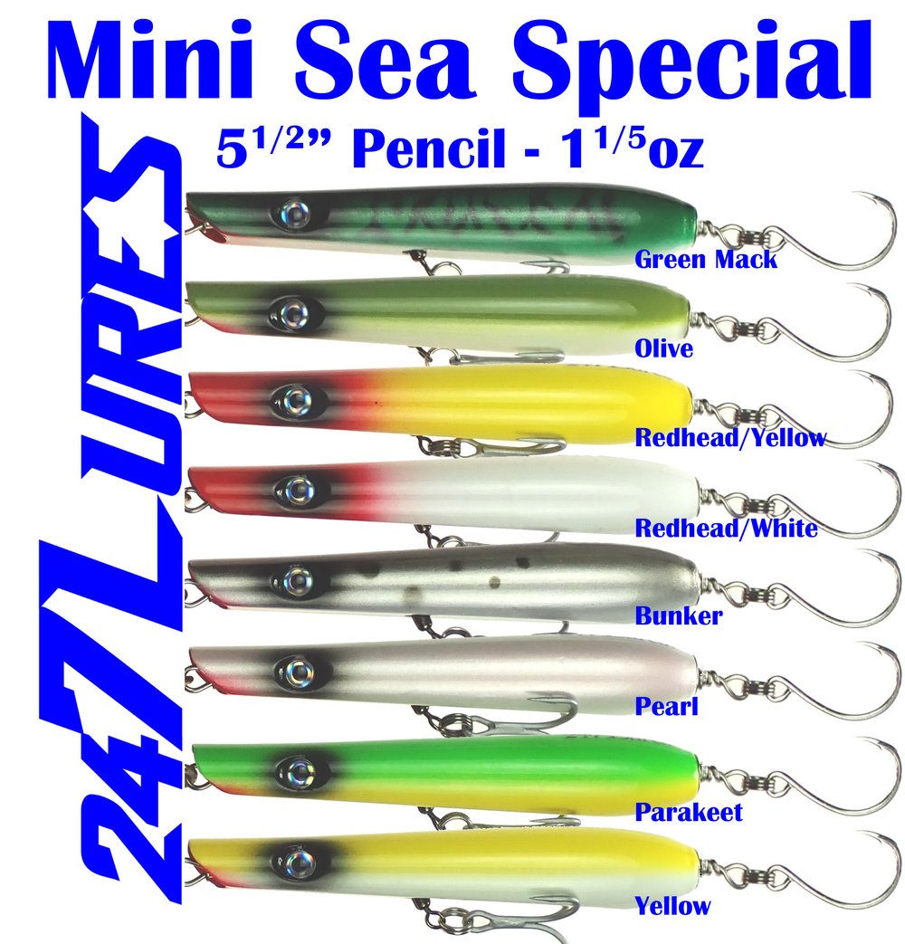 Mini Sea Special - Flat-Bottom Pencil Popper - 5.5 ~1.5oz — 247 Lures -  Handmade wooden lures