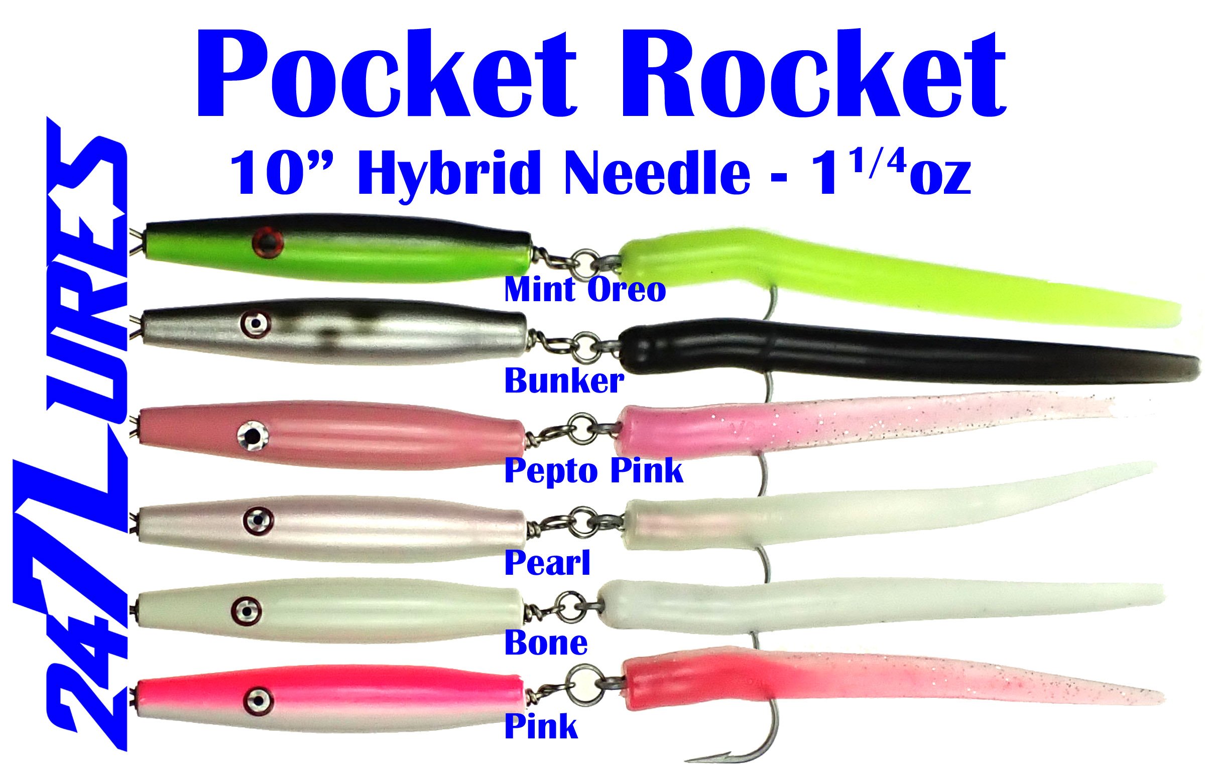 Pocket Rocket - 10 ~1.25oz — 247 Lures - Handmade wooden lures