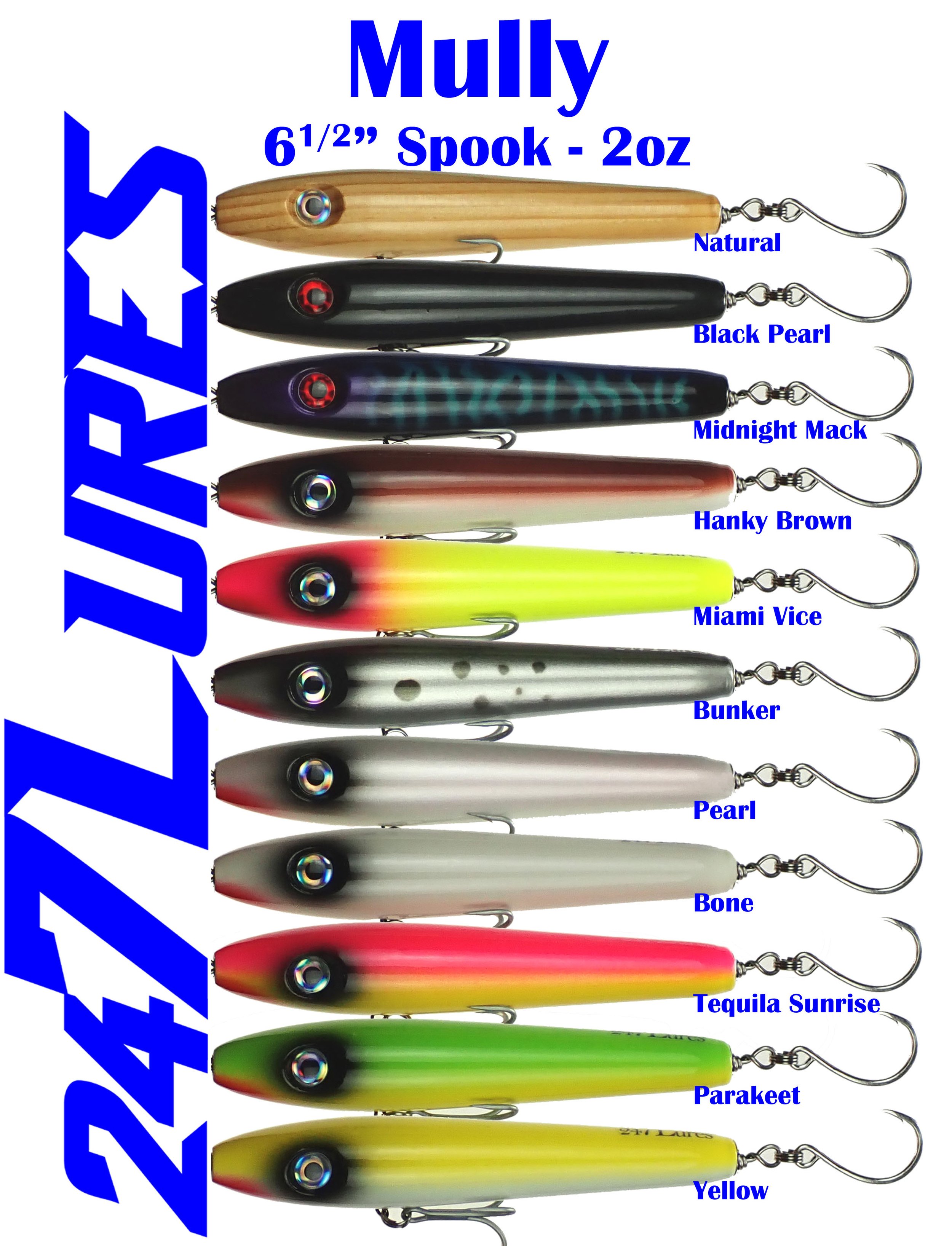 Flipping Mullet Spook - 5.75 ~1.25oz — 247 Lures - Handmade wooden lures