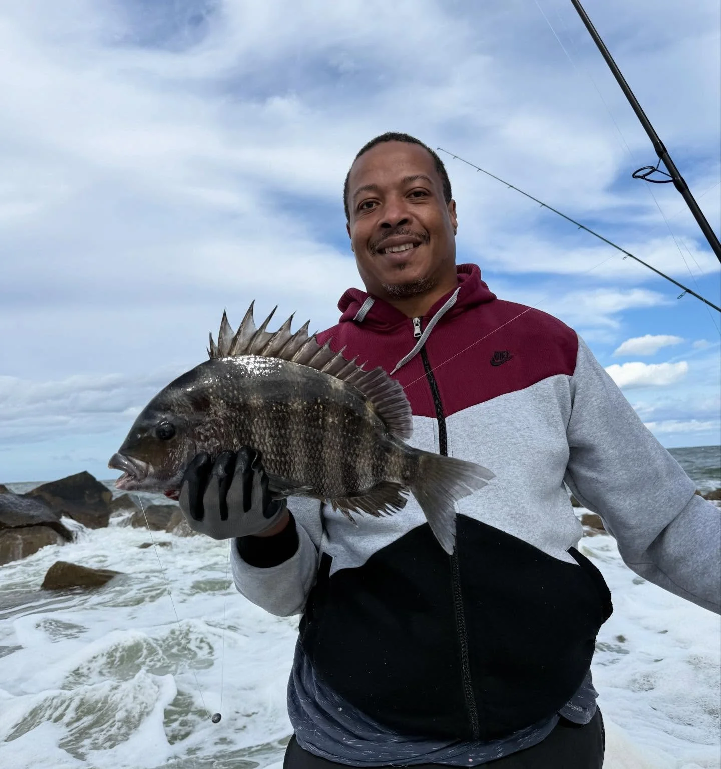Hard to find an inshore species that ain&rsquo;t on the chew right now. Fun fishing in the wind 🎣