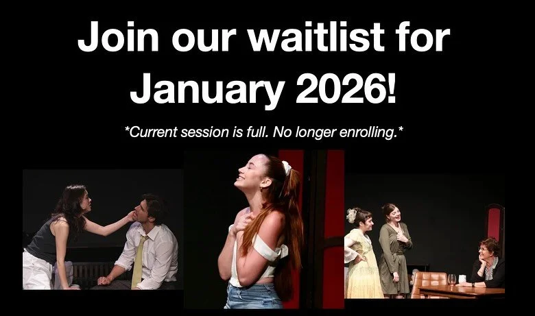 Classes are currently full but be the first ones in line for our January 2026 session! Email us to be added to our waitlist and looped in on all information regarding next session. Can’t wait to see theater? Click the link in the bio to get tic