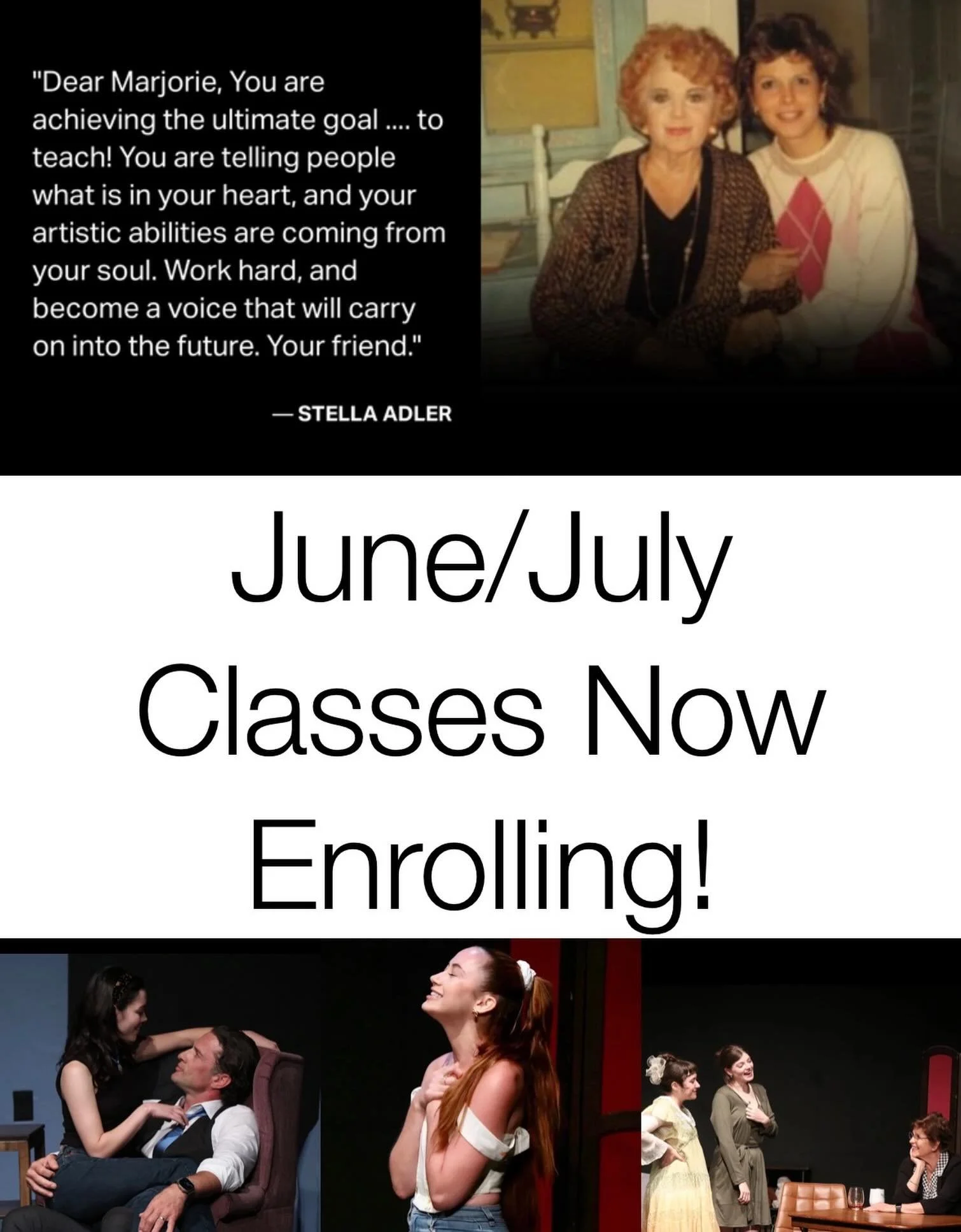 Now Enrolling! Email mbstudiopa@gmail.com to reserve your spot! #actors#acting#stellaadlertechnique#masterscenestudy#actingvoach