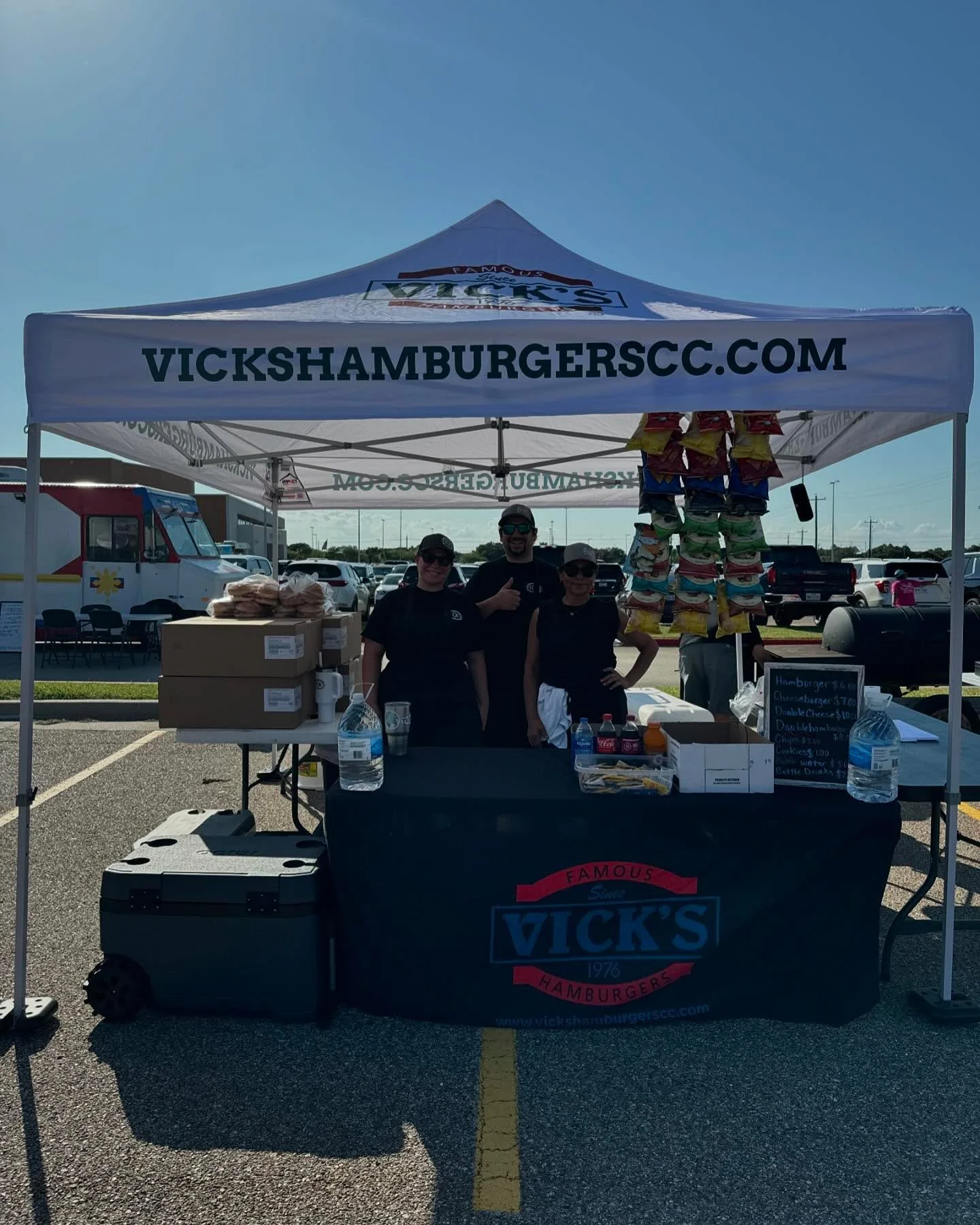 Late post but we were at the @vmhseagles tailgate party! We have the capability to do off-site cooking and can cook for your event! #homeoftheultimateburger #vicksfamoushamburgers
