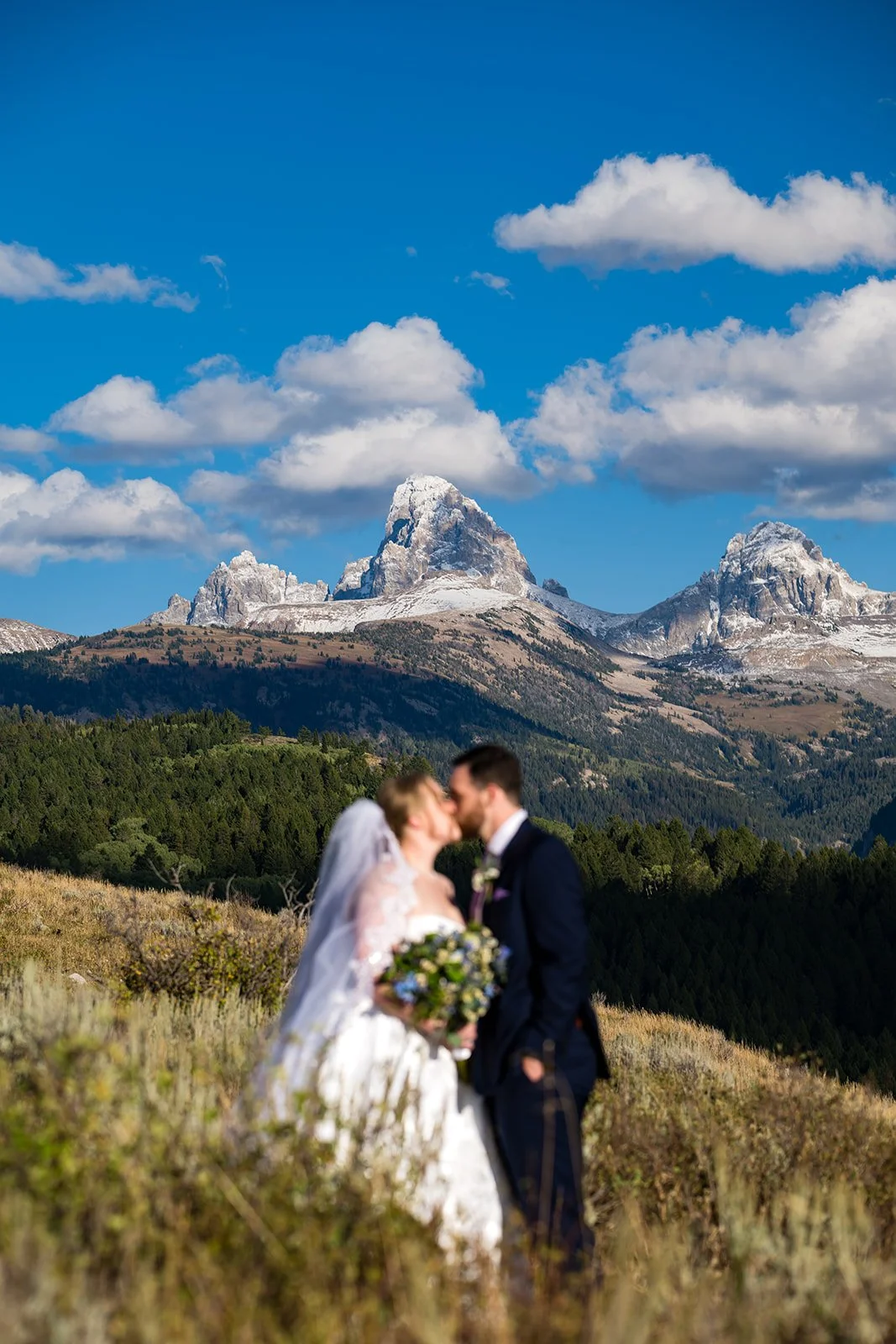 Hillside Idaho Grand Teton Elopement