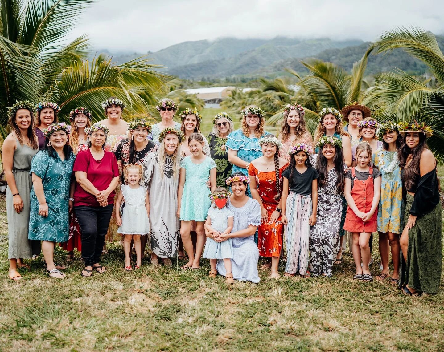 WCC Ladies with their beautiful lei po'o.