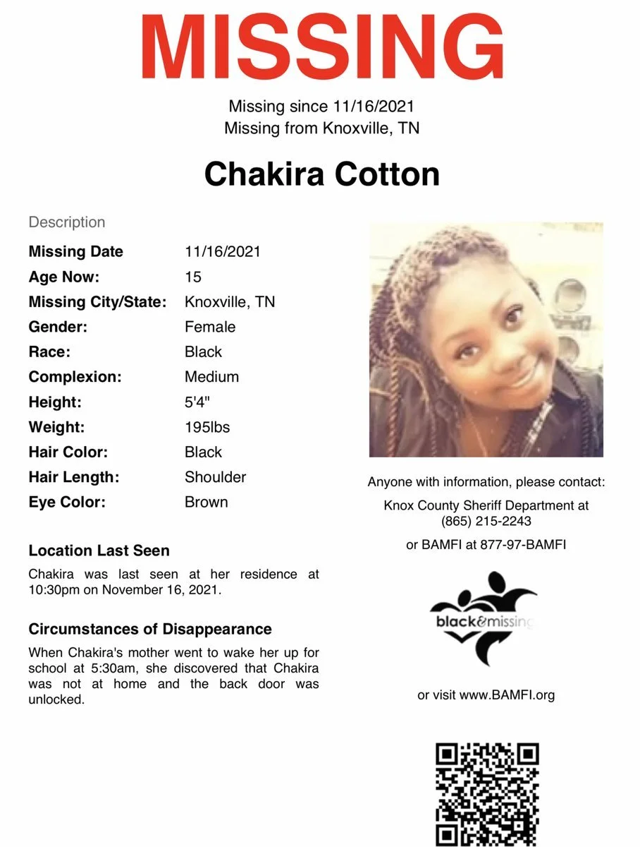 Missing Person: Chakira Cotton