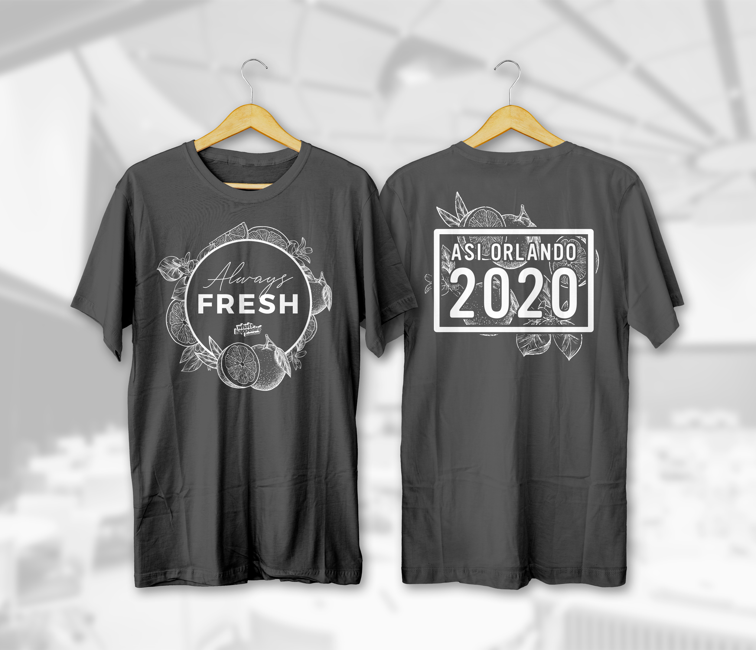 For employees attending a trade show, this one-color design helped them represent the brand and remember the event.