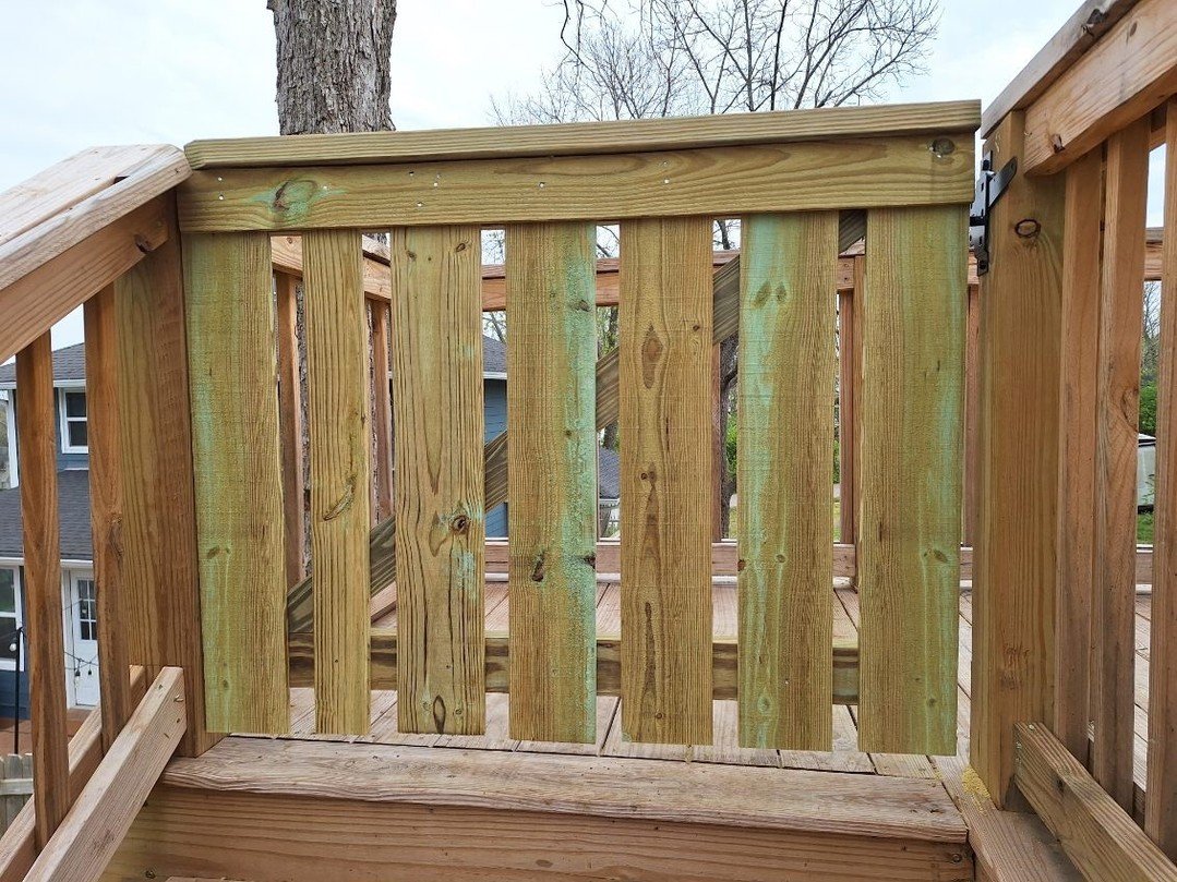 Custom treated pine deck gate 😎