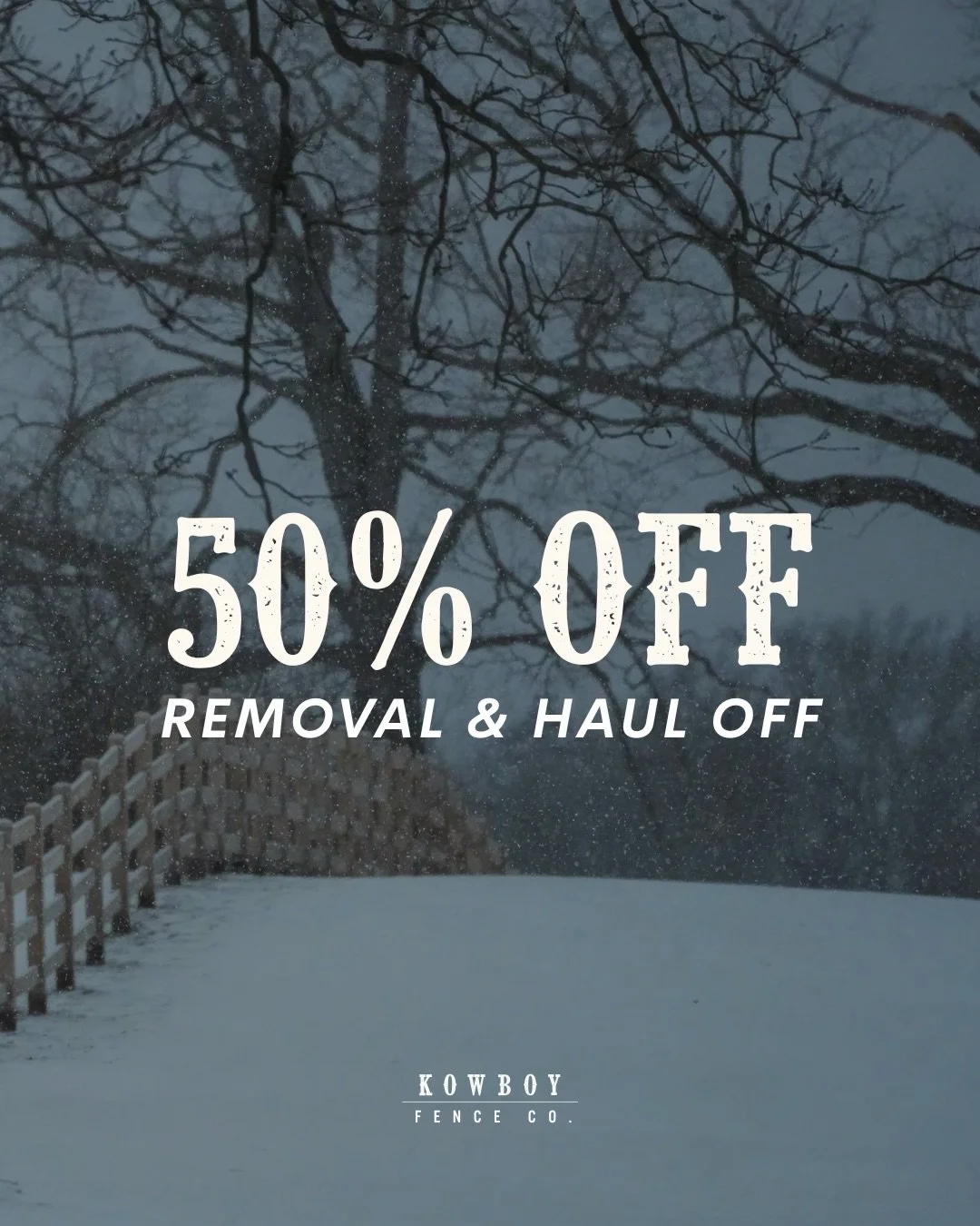 Winter weather can be unpredictable, and fence damage isn&rsquo;t something anyone plans for. If your fence took a hit in the recent storm, our team is here to help.For a limited time, we&rsquo;re offering 50% off removal and haul-off when you move f