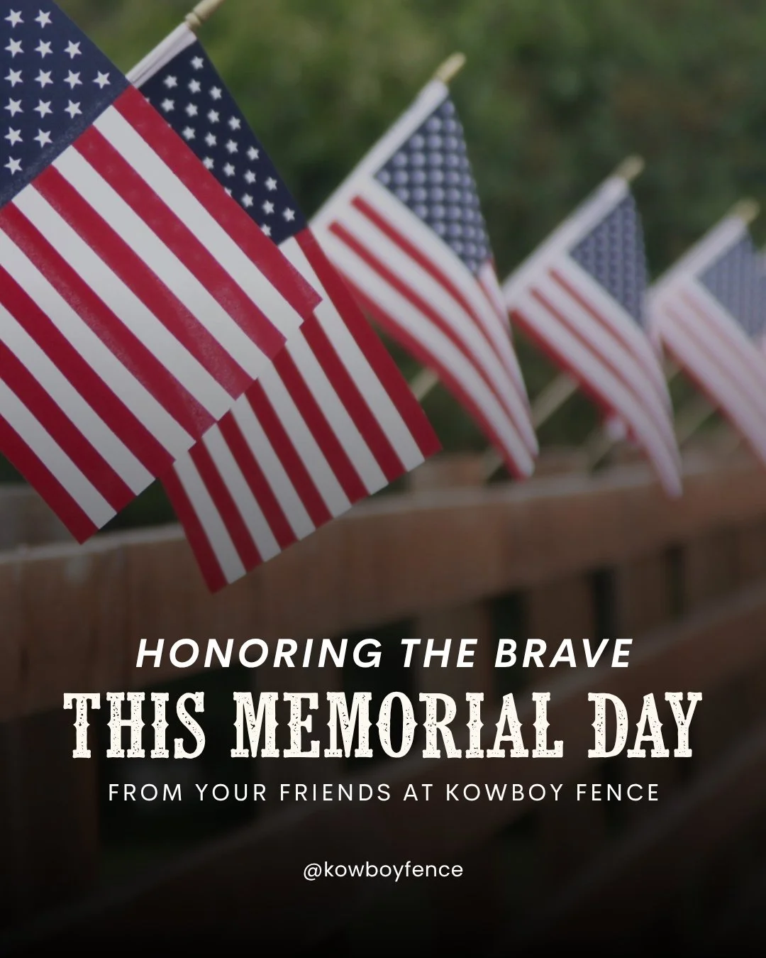 Today, we honor and remember the brave men and women who made the ultimate sacrifice for our freedom. Their courage and service will never be forgotten. - Your friends at Kowboy Fence 🇺🇸⁠
⁠
⁠
[Kowboy, Kowboy Up, Kowboy Fence, Nashville TN, Jackson 