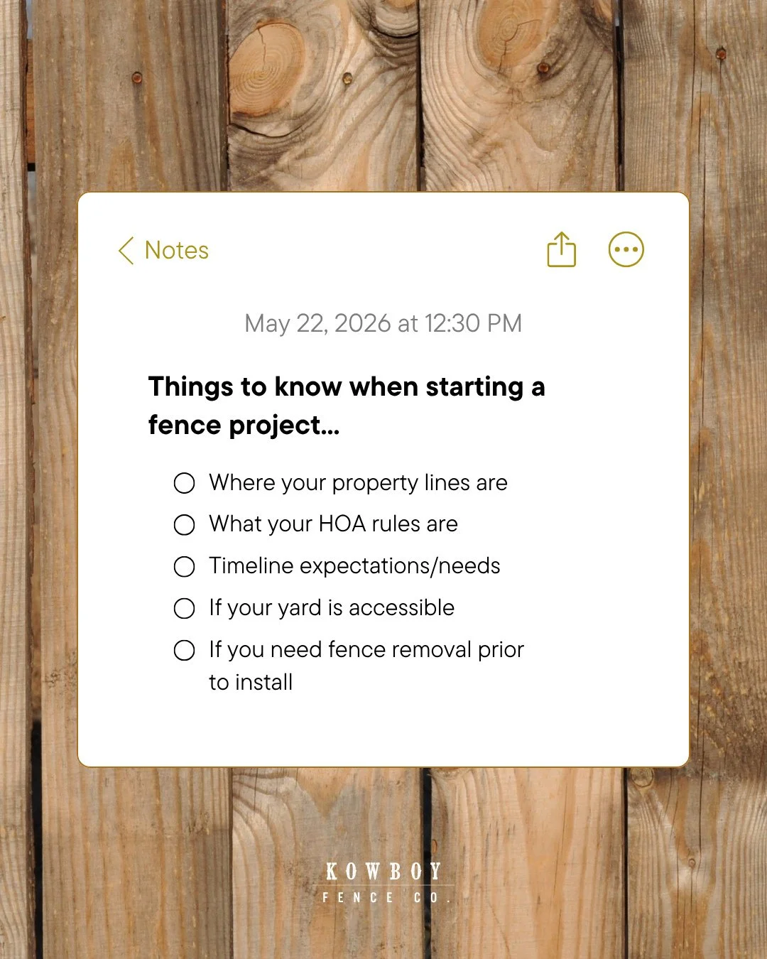 Starting a fence project can feel overwhelming. There are a lot of details to consider. Luckily, our team at Kowboy is here to guide you through every step of the process and make it as seamless as possible. 🤠 Comment QUOTE &amp; we'll send over a l