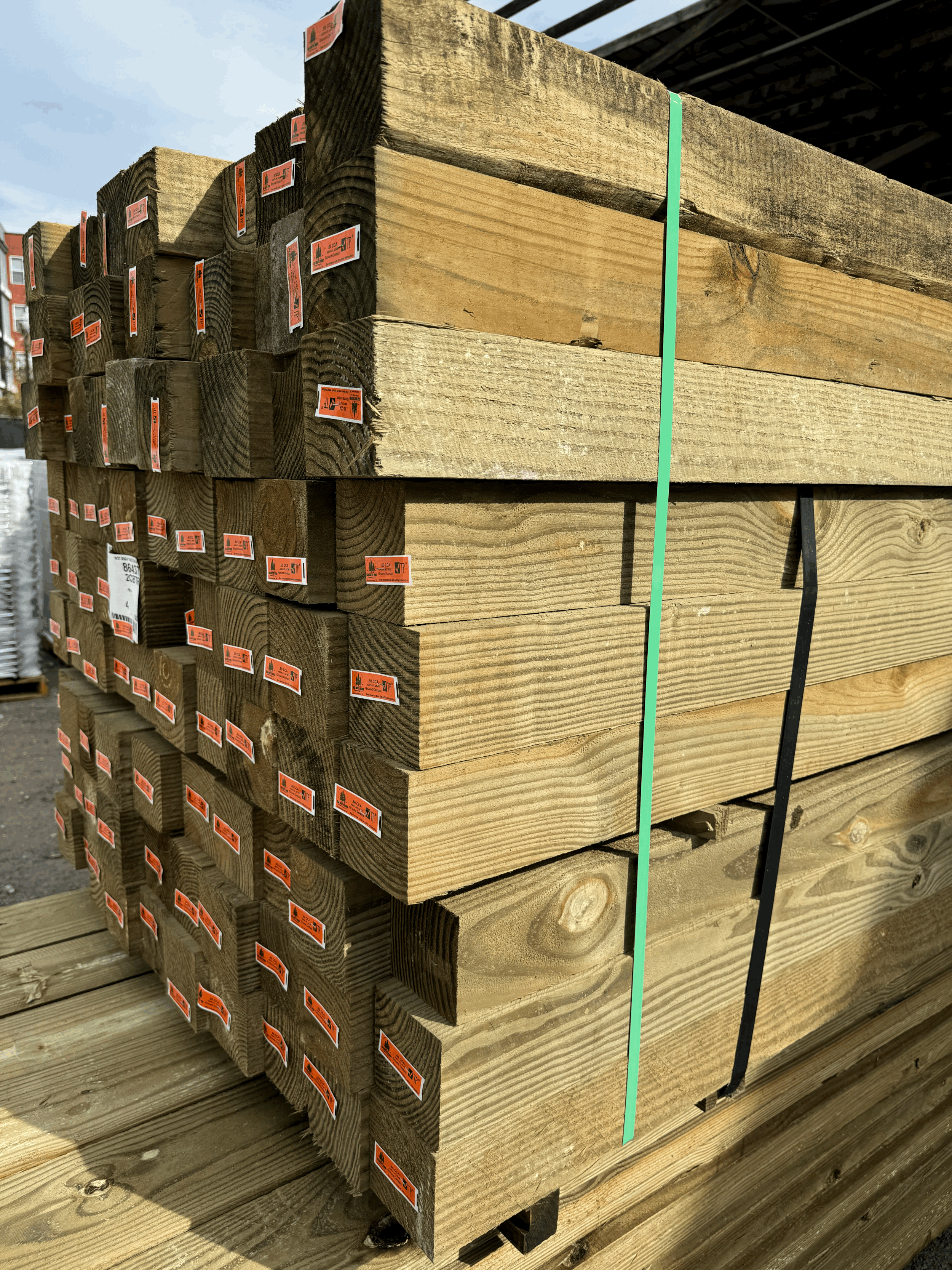Pressure Treated Pine 4x4x7 Rough Sawn Post