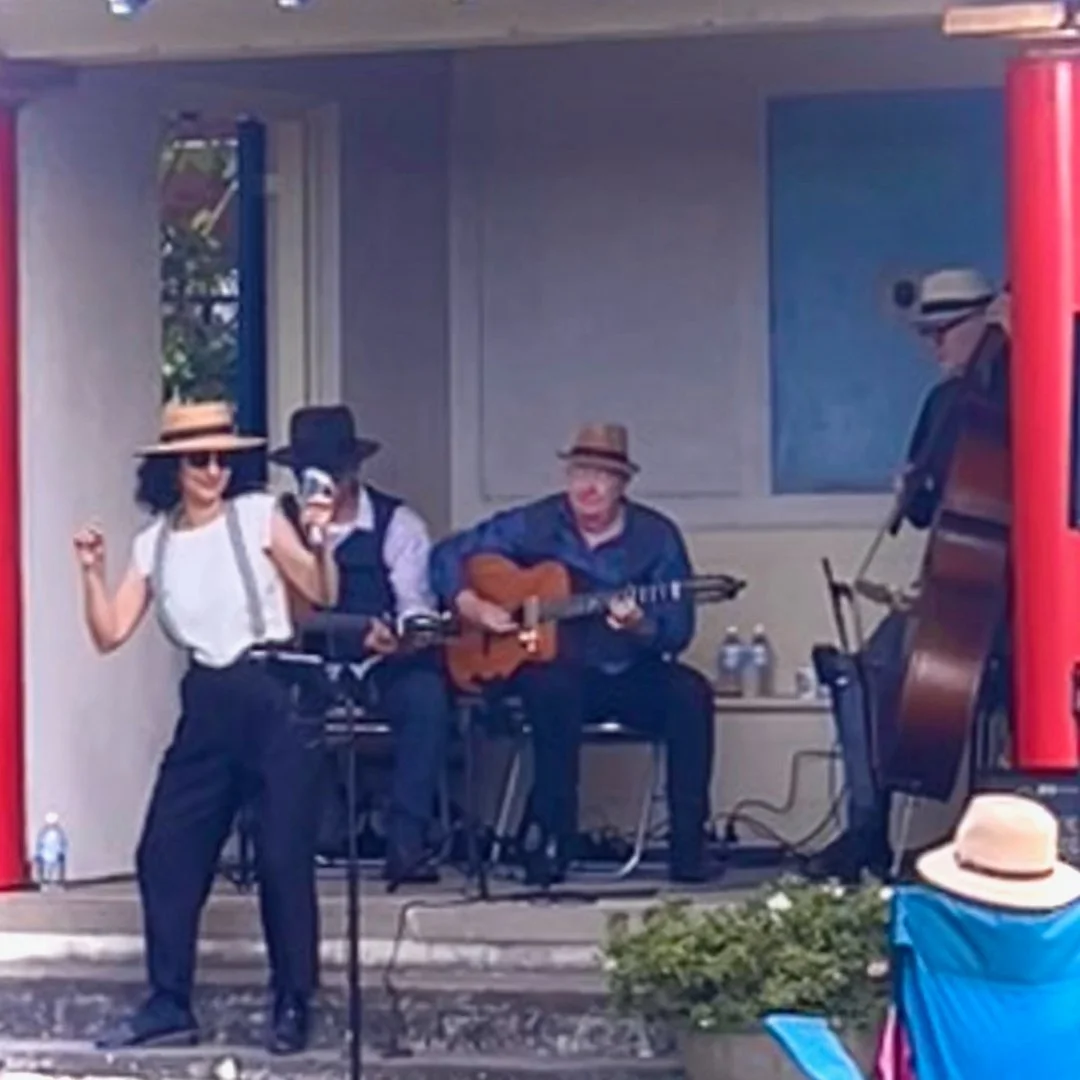 The volunteers at Eryldene can't wait to get their groove on at the Afternoon of toe-tapping Jazz on this Sunday 10 November 2024.

Jazz ensemble Coucou Zazous will entertain us with their repertoire of lively vintage jazz featuring sultry vocals and