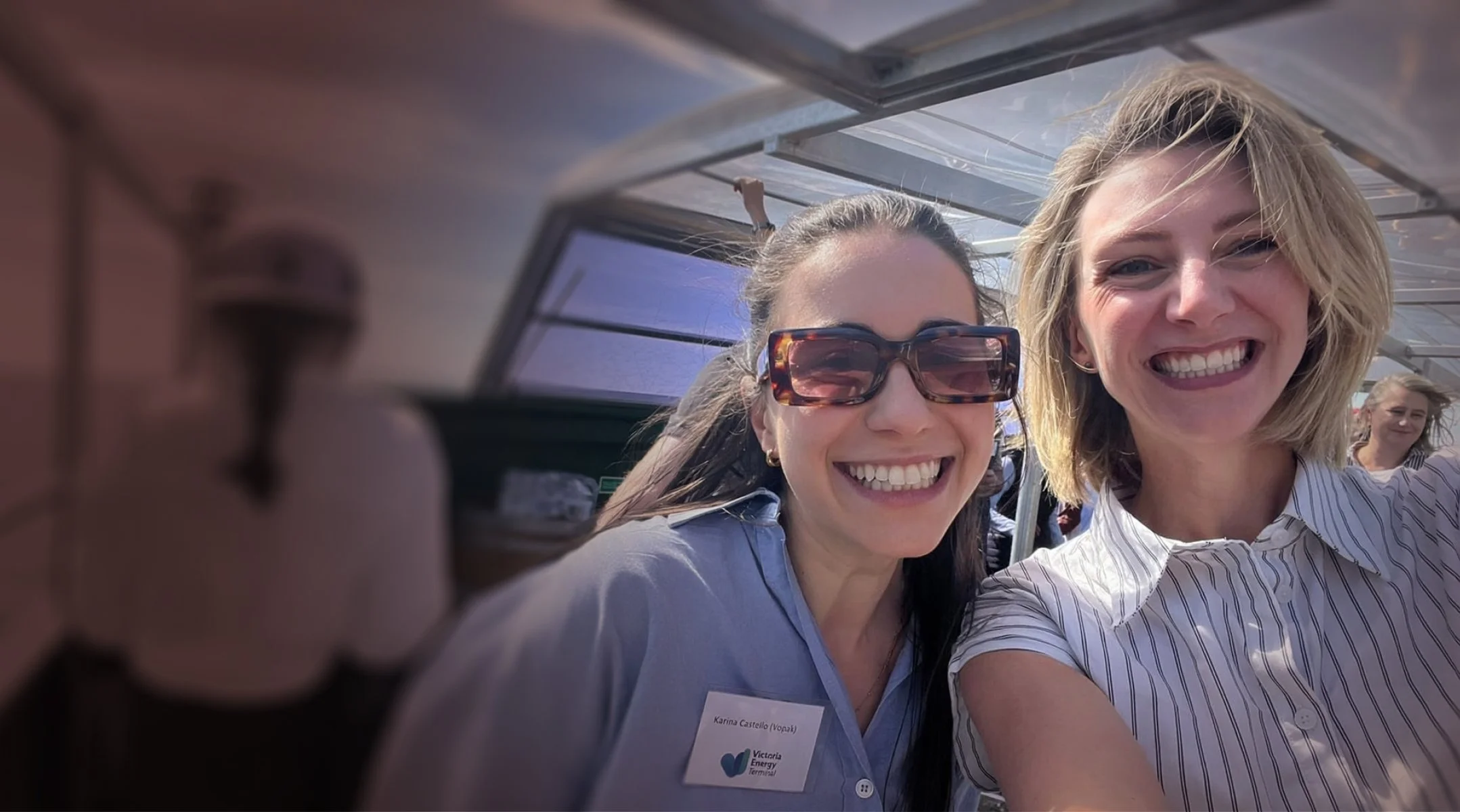 Travelling via boat to project site onboard with stakeholders.