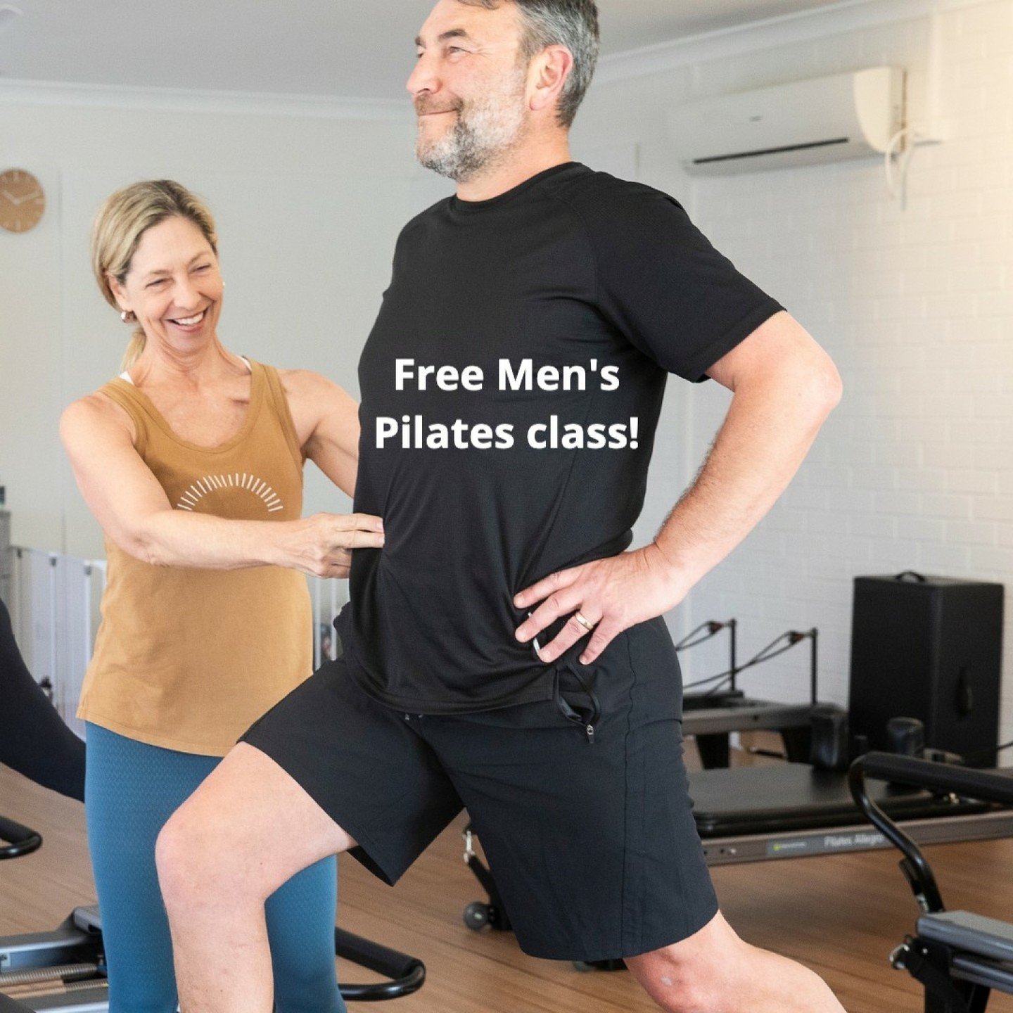 Lads, join us for a FREE reformer class on Thursday the 18th of April at 4pm with Fiona!

Specifically designed with men in mind, including: stretches, strength, core and balance!

Often men train in a way that overemphasizes certain muscles but negl