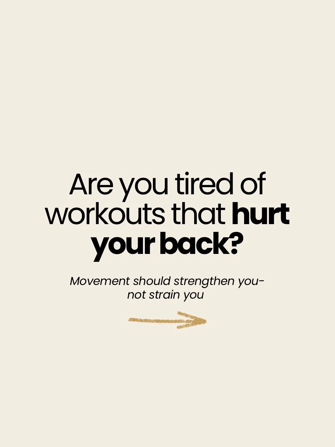 Are you tired of workouts that hurt your back? 😩
It&rsquo;s not supposed to feel that way. Movement should make you stronger &mdash; not sore in all the wrong places.
If your current routine leaves your lower back aching, it might be time for a smar
