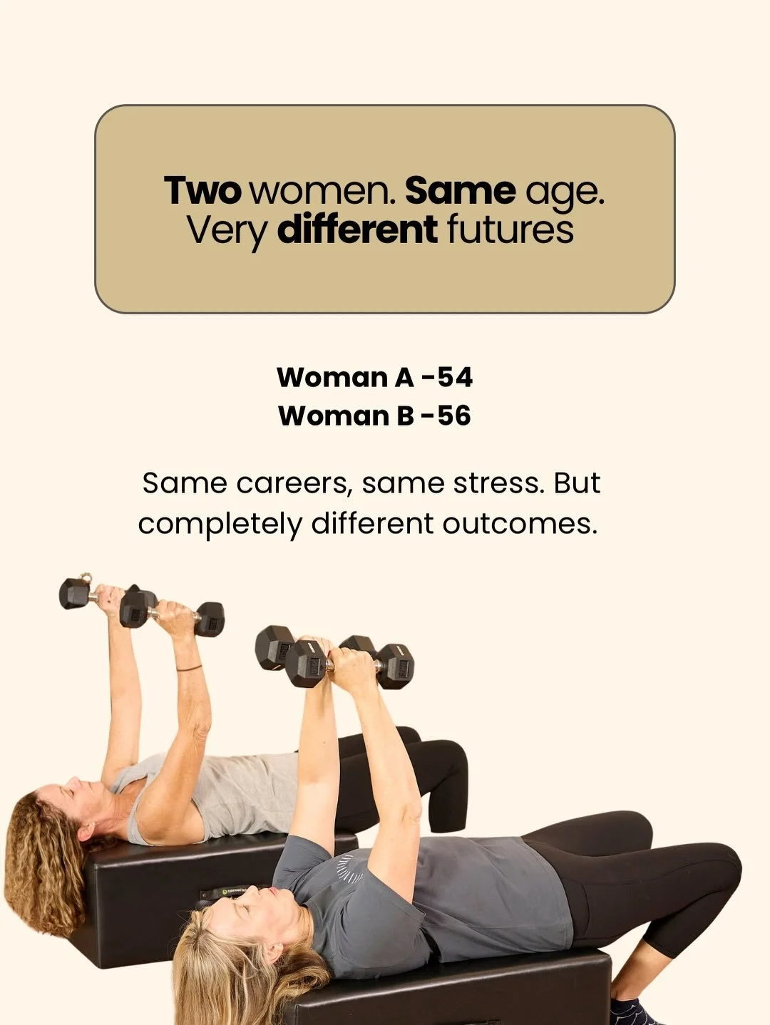 At Lifeworks, we see this all the time.
Two women. Same age. Similar lives.
Very different outcomes.
Not because of age, but because of what gets prioritised.
Strength doesn&rsquo;t disappear overnight.
It shifts, slowly, over time.
If you&rsquo;re s