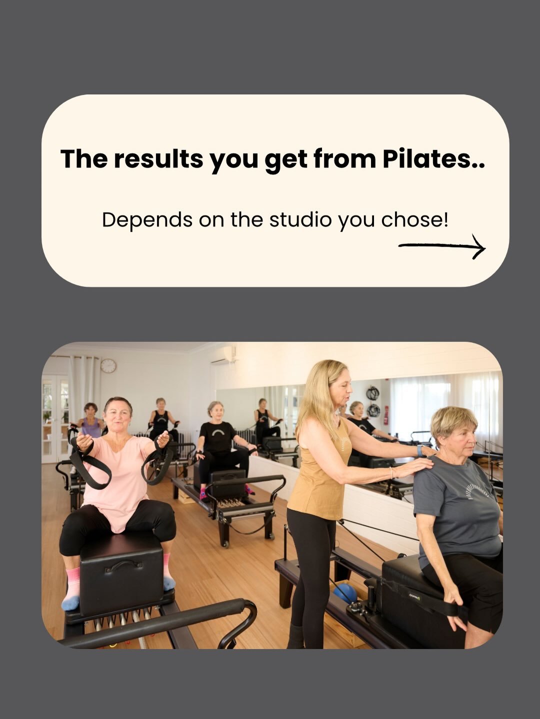 The results you get from Pilates don&rsquo;t just come from the workout&hellip; they come from the studio you choose. ✨

The energy, the guidance, the attention to detail- it all matters. Choose a space that challenges you, supports you, and actually